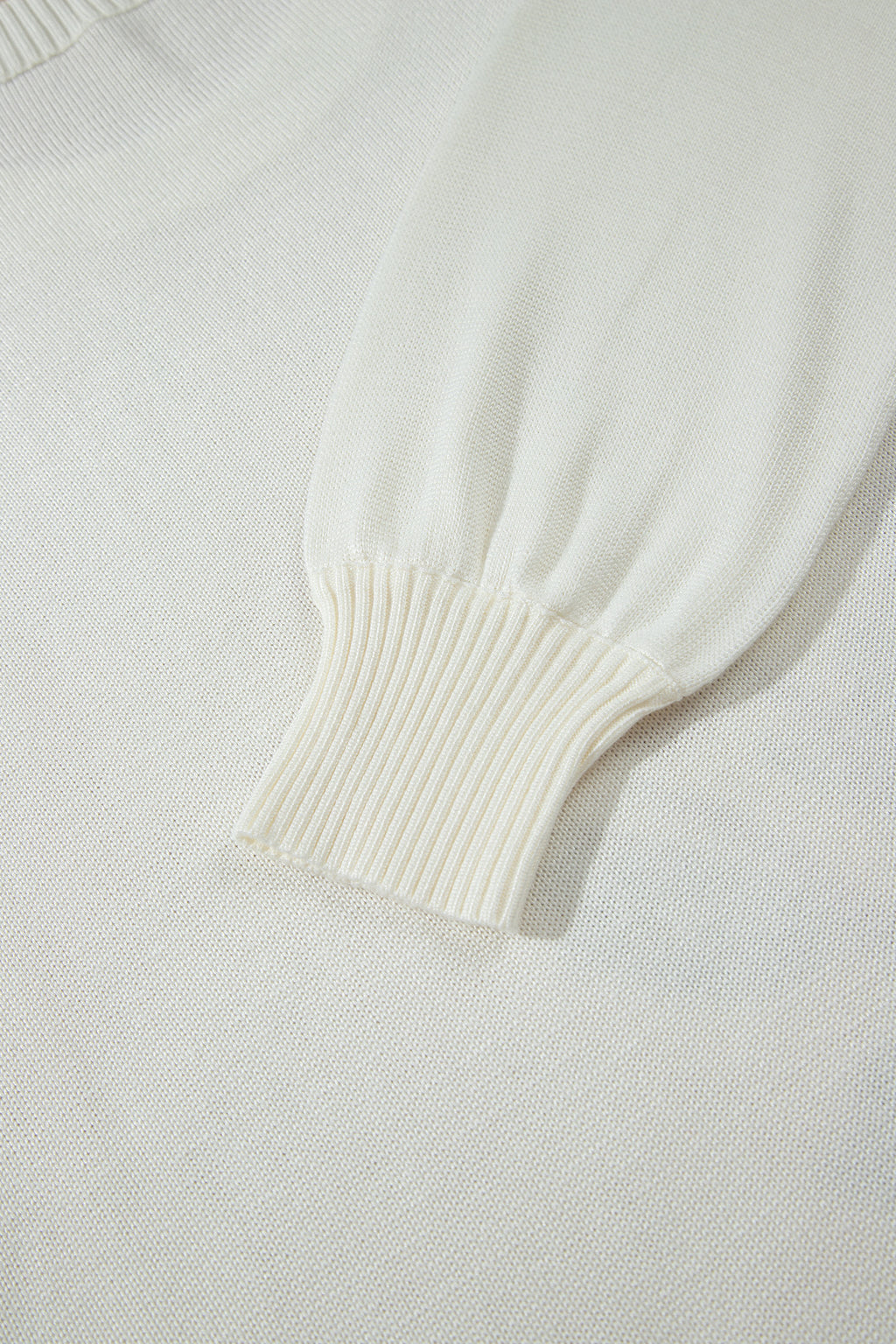 White Western Floral Dropped Shoulder Lightweight Knit Sweater