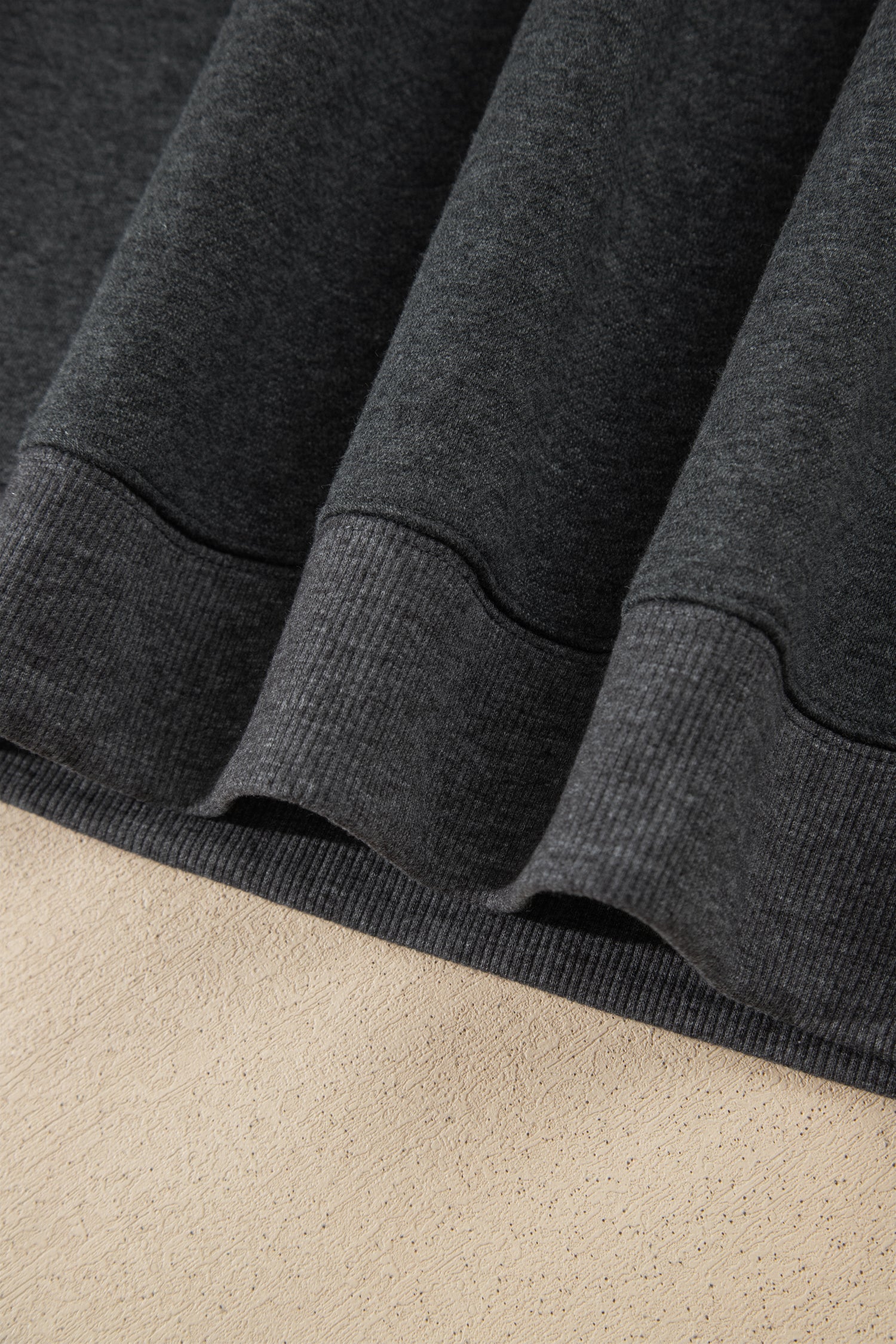 Carbon Grey Solid Colorblock Jogger Pants Set