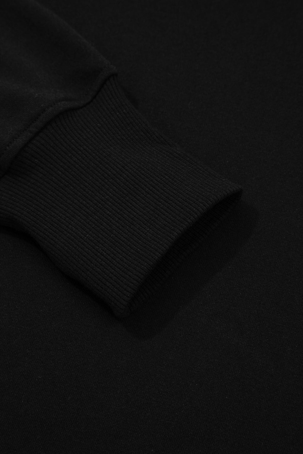 Black Solid Color Oversize Slit Sweatshirt Ribbed Leggings 2pcs Set