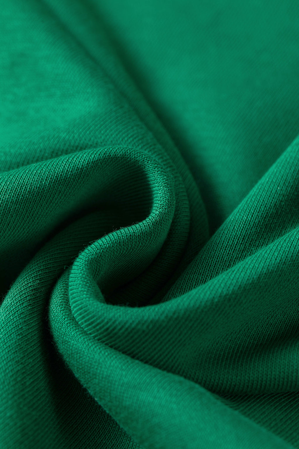 Bright Green Solid Color Hooded Long Sleeve Elastic Waist Pocket Pant Set