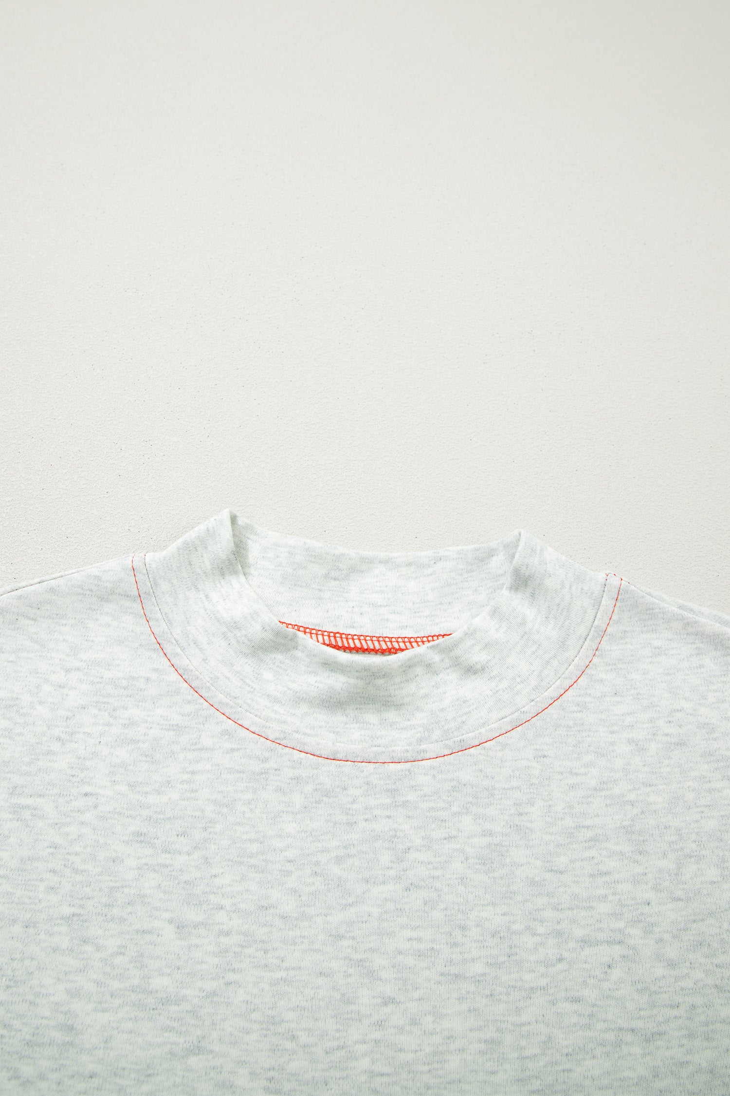 Light Grey Reversible Contrast-Stitched T-Shirt