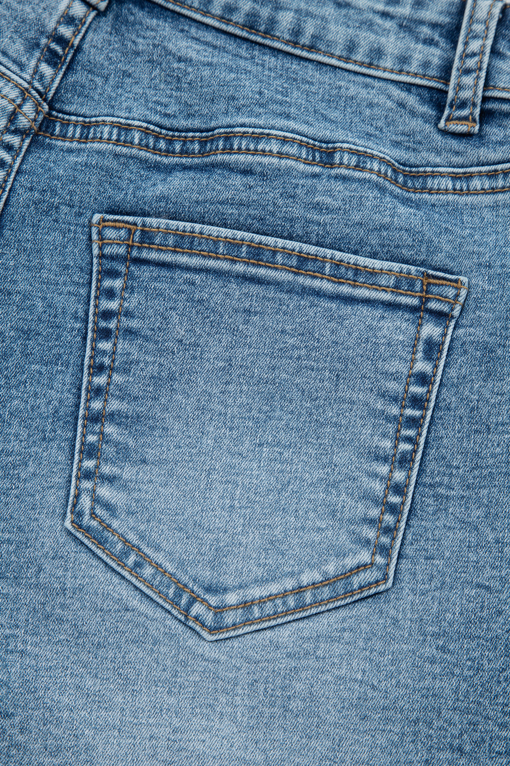 Dusk Blue Western Embroidery Stud Denim Shorts Summer Daily Wear