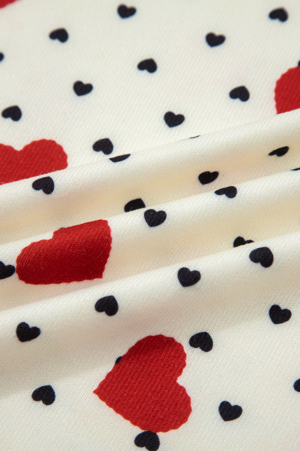 Beige Flower Heart Festive Valentine Blouse