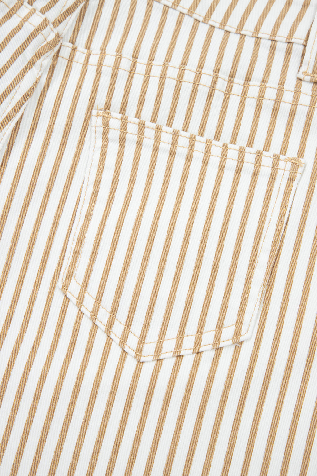 Khaki Stripe Casual Barrel Jeans