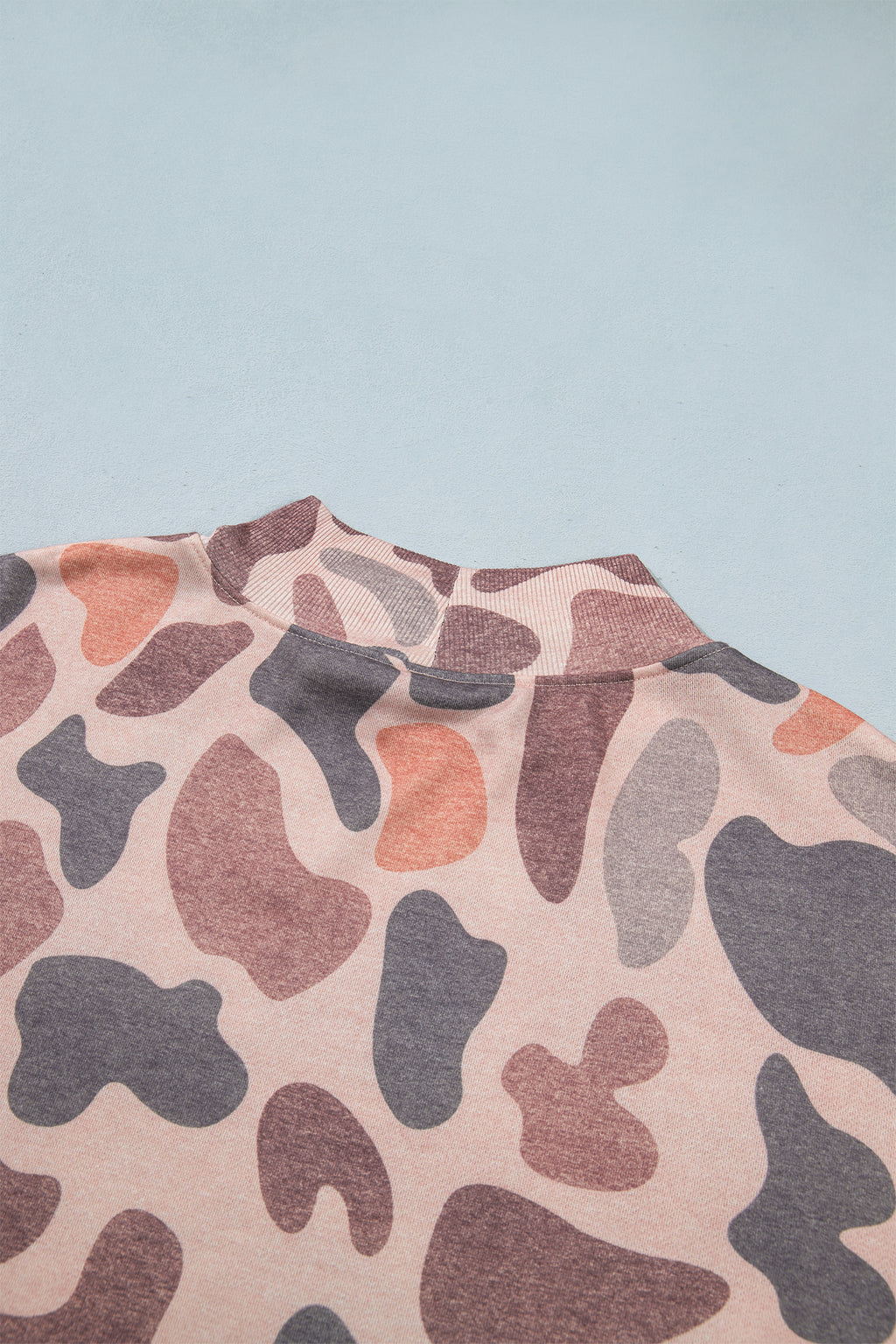 Multicolour Camouflage Western Style Pullover Sweatshirt