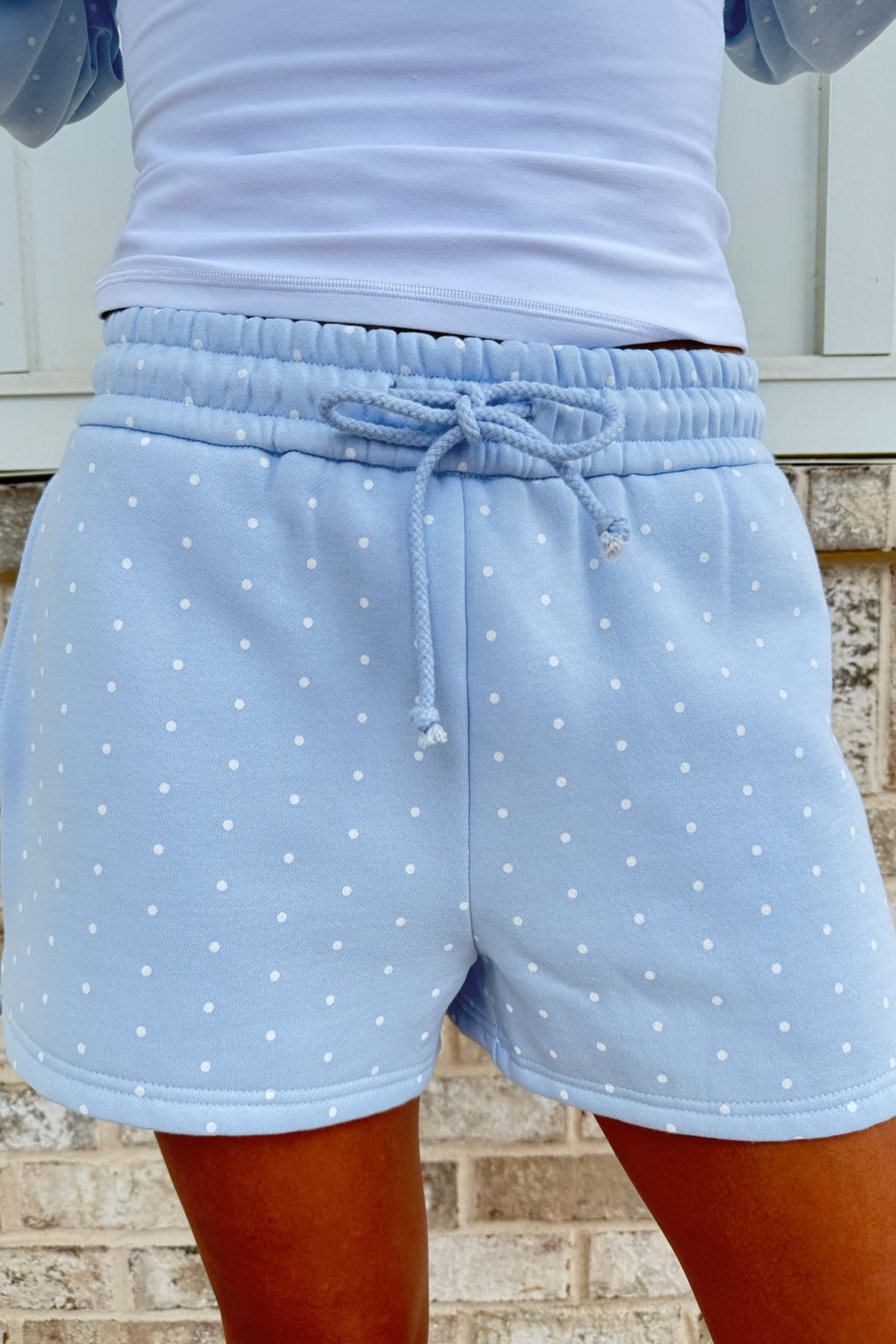 Pink Polka Dot Printed Oversized Hoodie Casual Shorts 2pcs Set