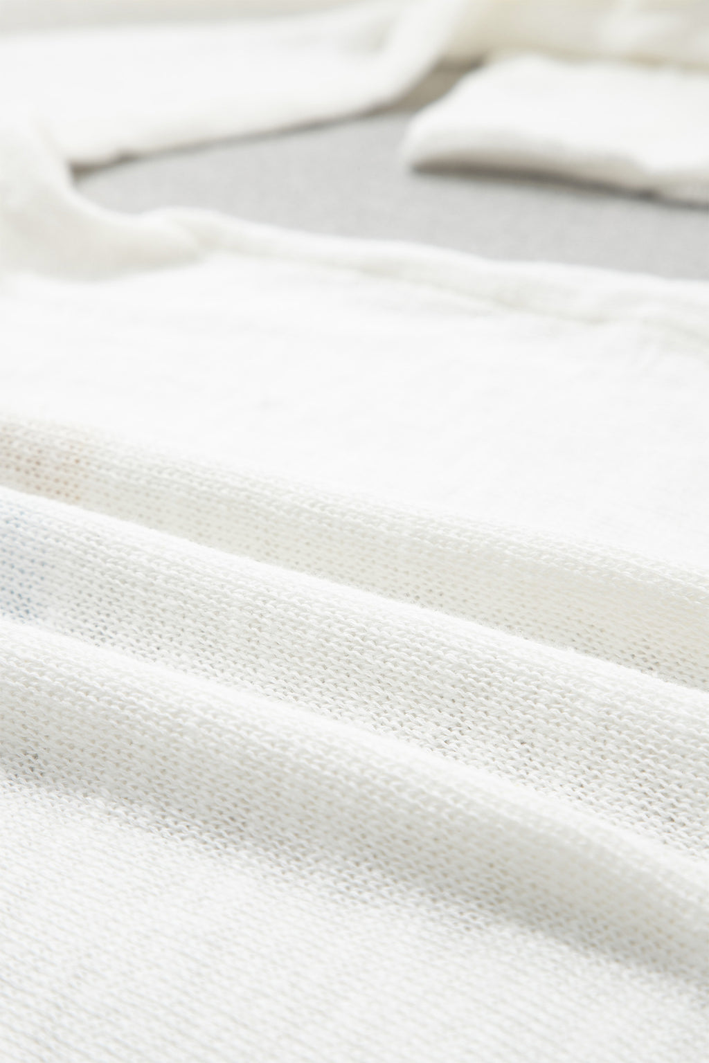 White V Neck Lightweight Knit BEACH SIDE Shift Tunic Sweater