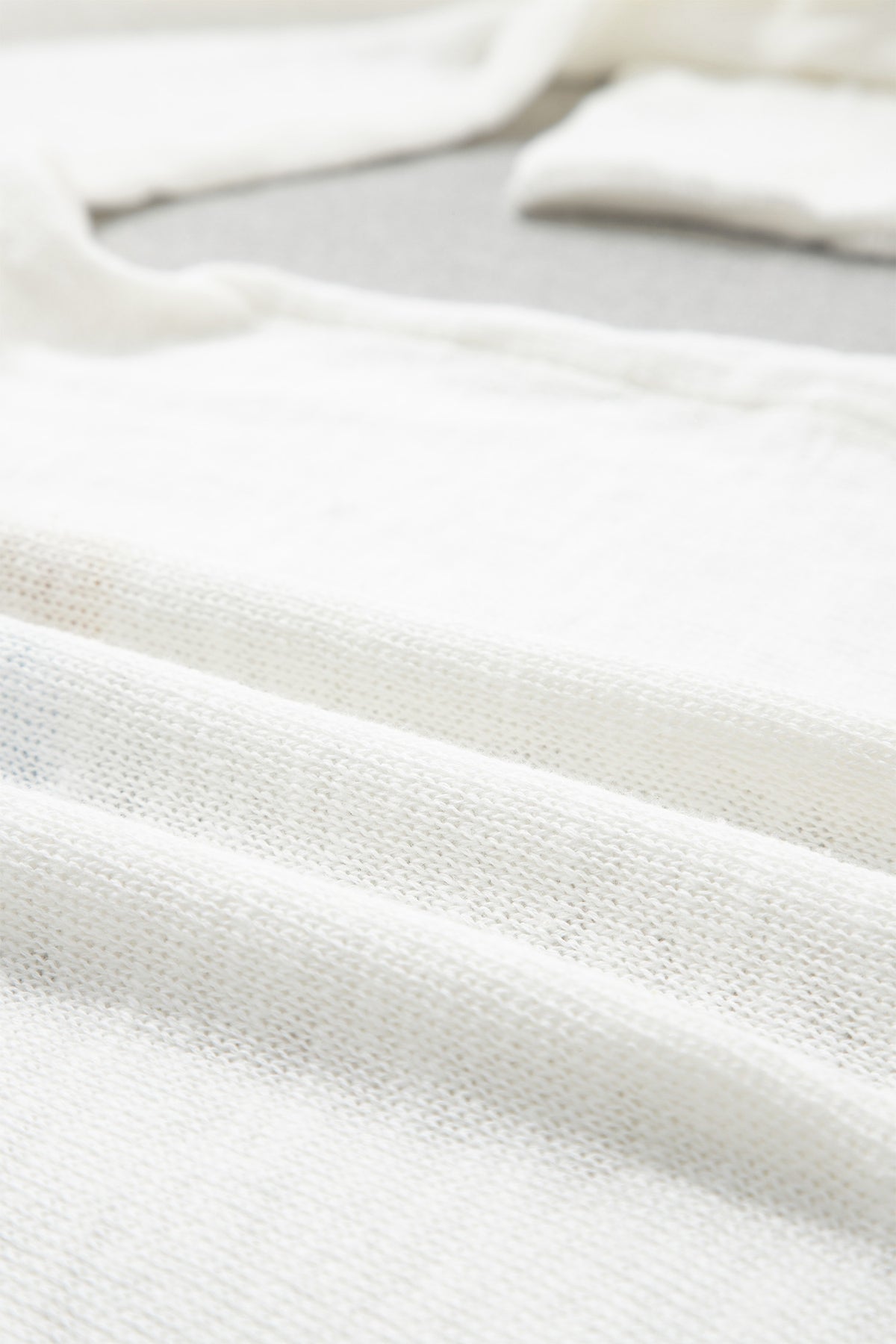 White V Neck Lightweight Knit BEACH SIDE Shift Tunic Sweater