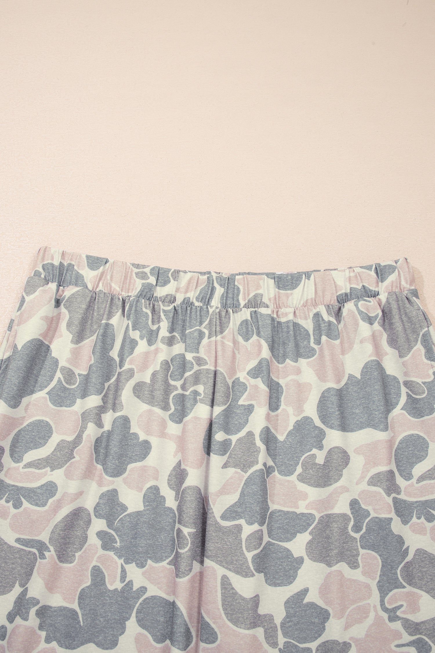 Multicolour Retro Camouflage Print Plus Size 2pcs Outfit