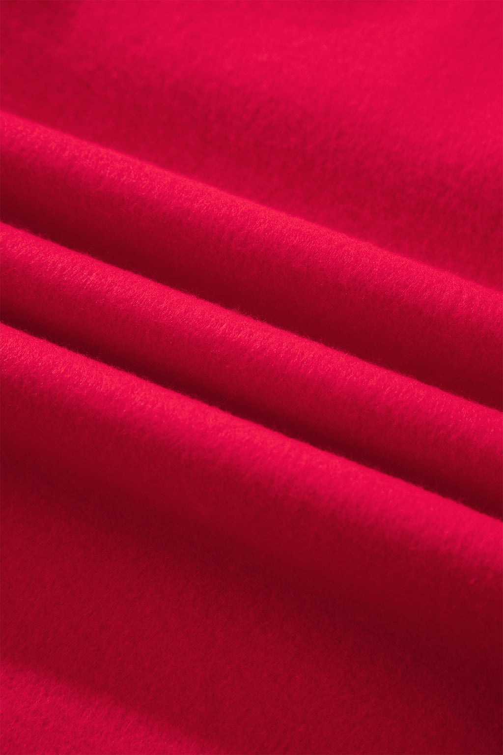 Fiery Red Colorblock Polka Dot Contrast Trim Oversized Sweatshirt