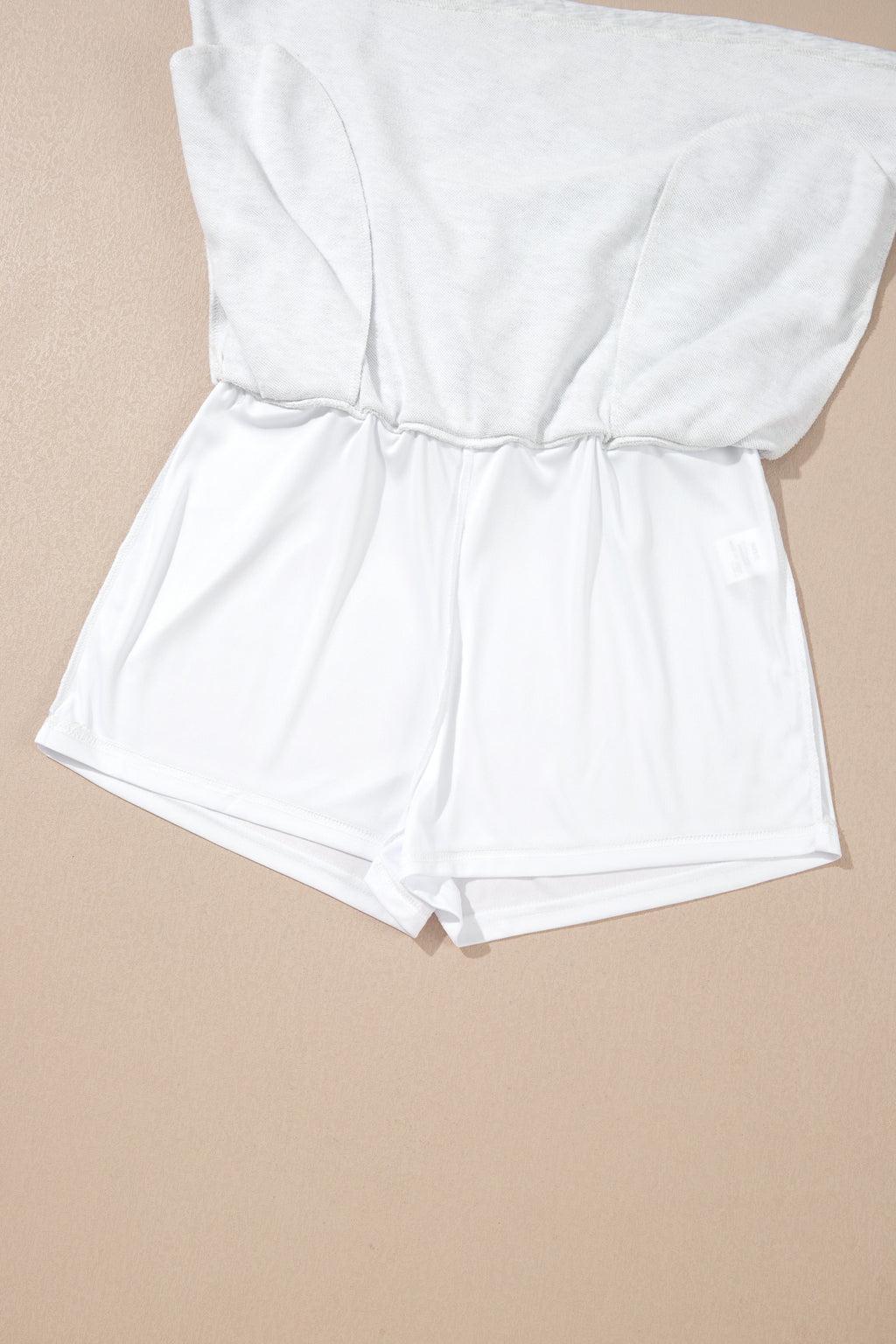 Light Grey Long Sleeve Zip-Up Top Elastic Waist Skort Set