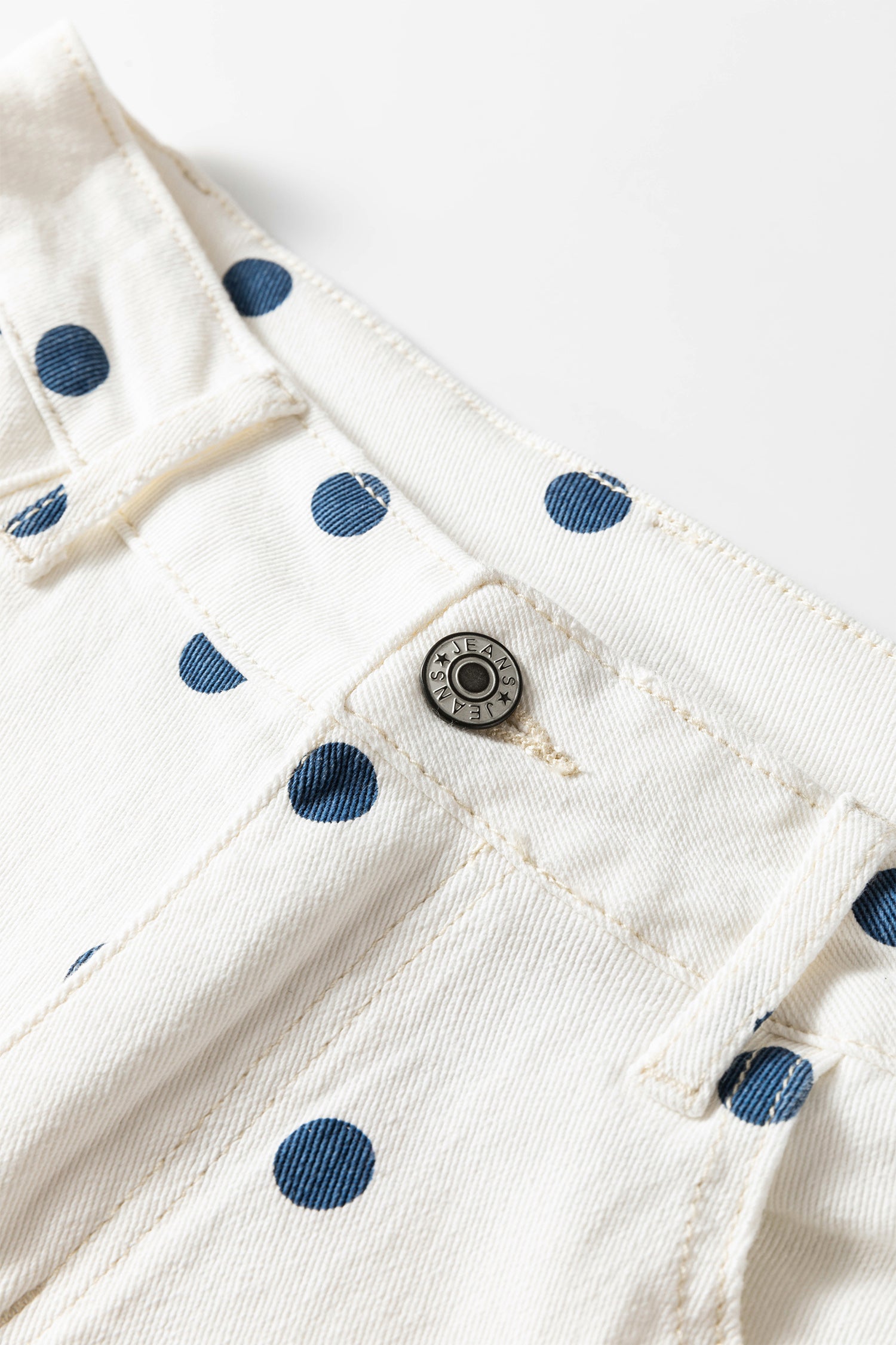 Pink Polka Dot Print Seam Detail Barrel Jeans