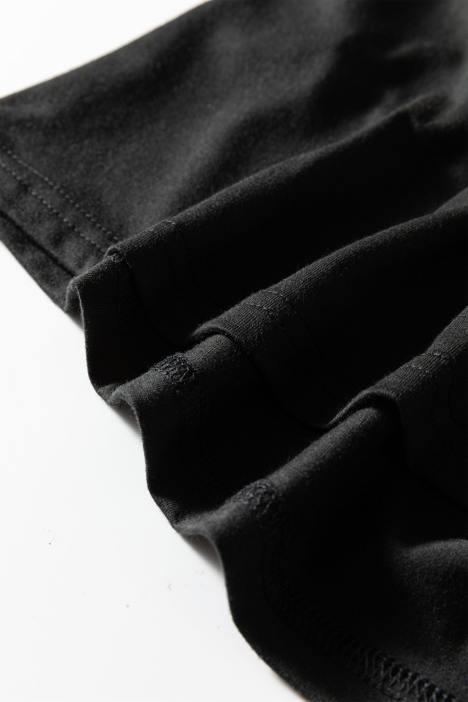 Black Plus Size Solid Color Asymmetric Neck Short Sleeve Blouse