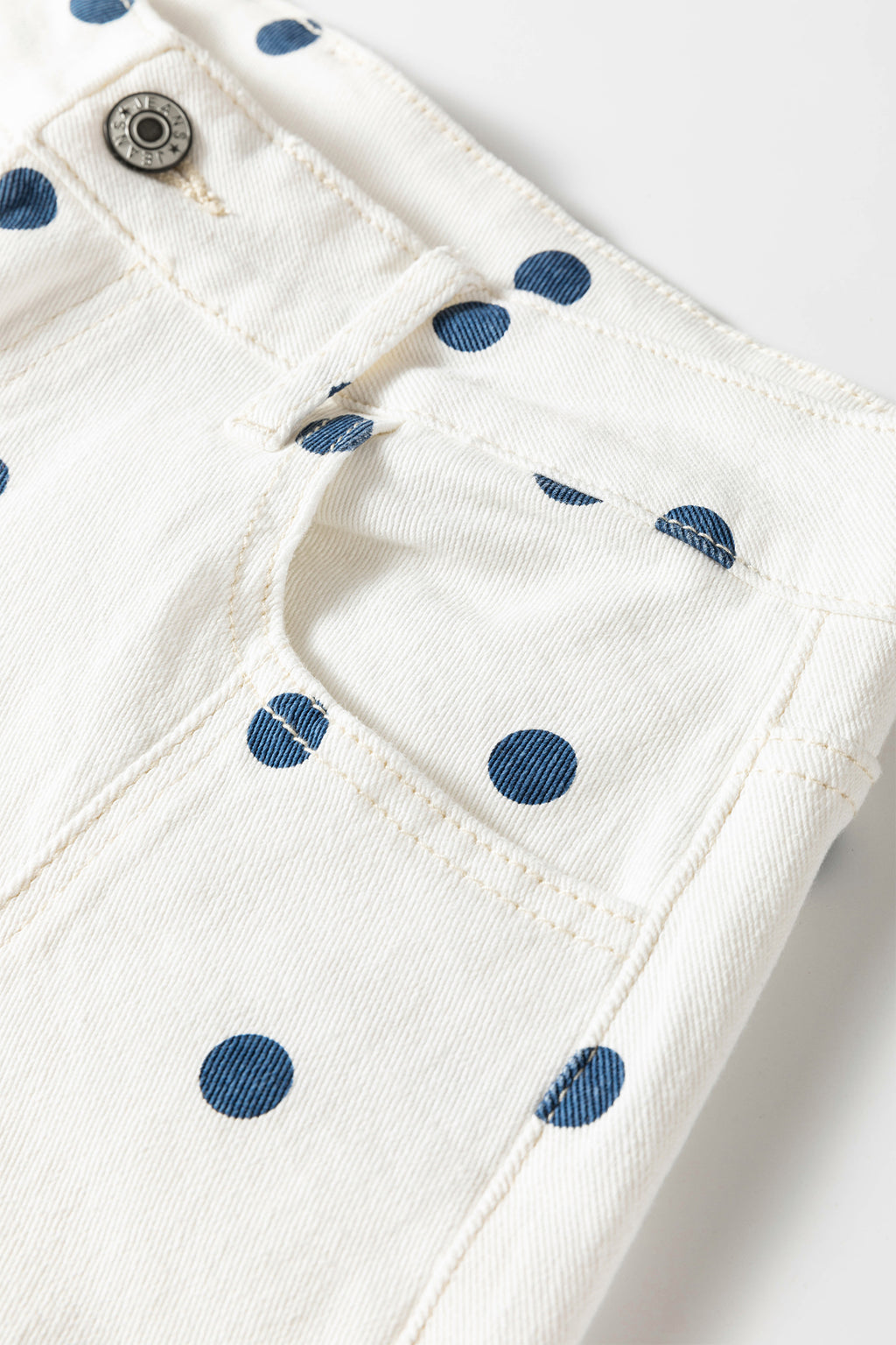 Pink Polka Dot Print Seam Detail Barrel Jeans