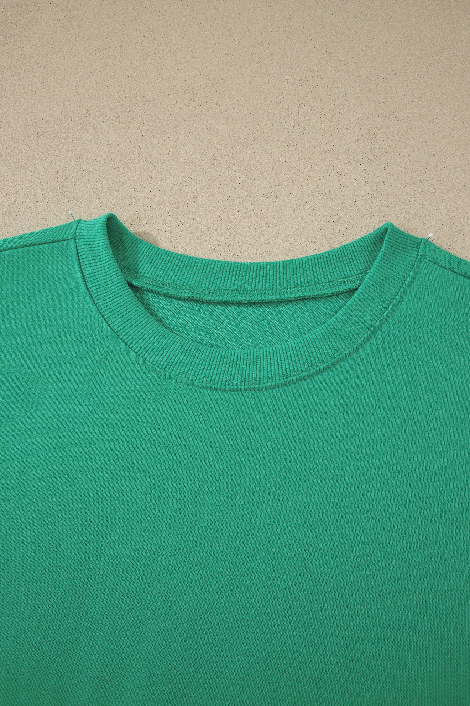 Sea Green Solid Color Loose Tee Drawstring Shorts 2pcs Outfit