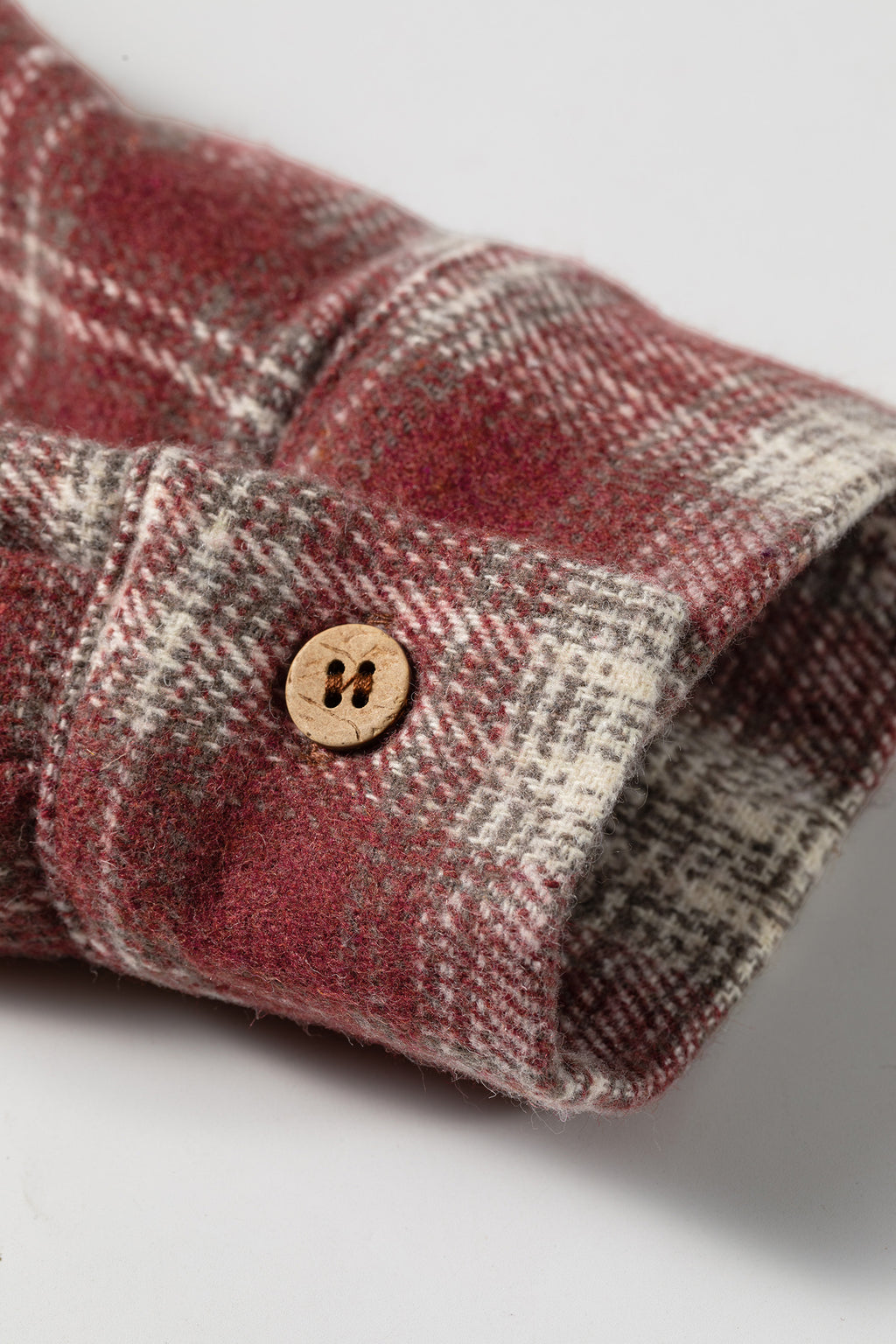 Red Contrast Plaid Long Sleeve Button Down Shirt