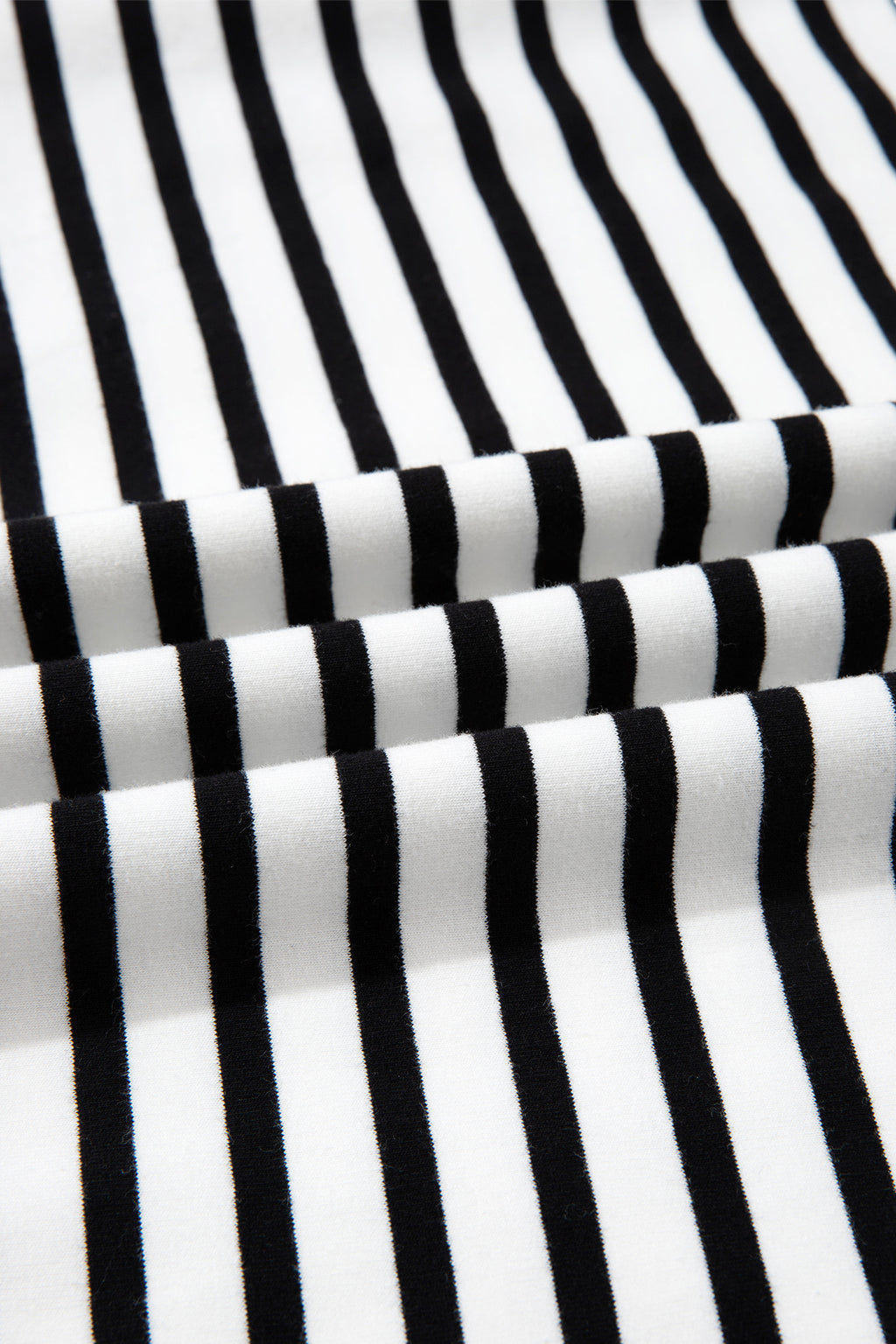 White Stripe Color Block Long Puff Sleeve Metal Zip-Up Collar Top