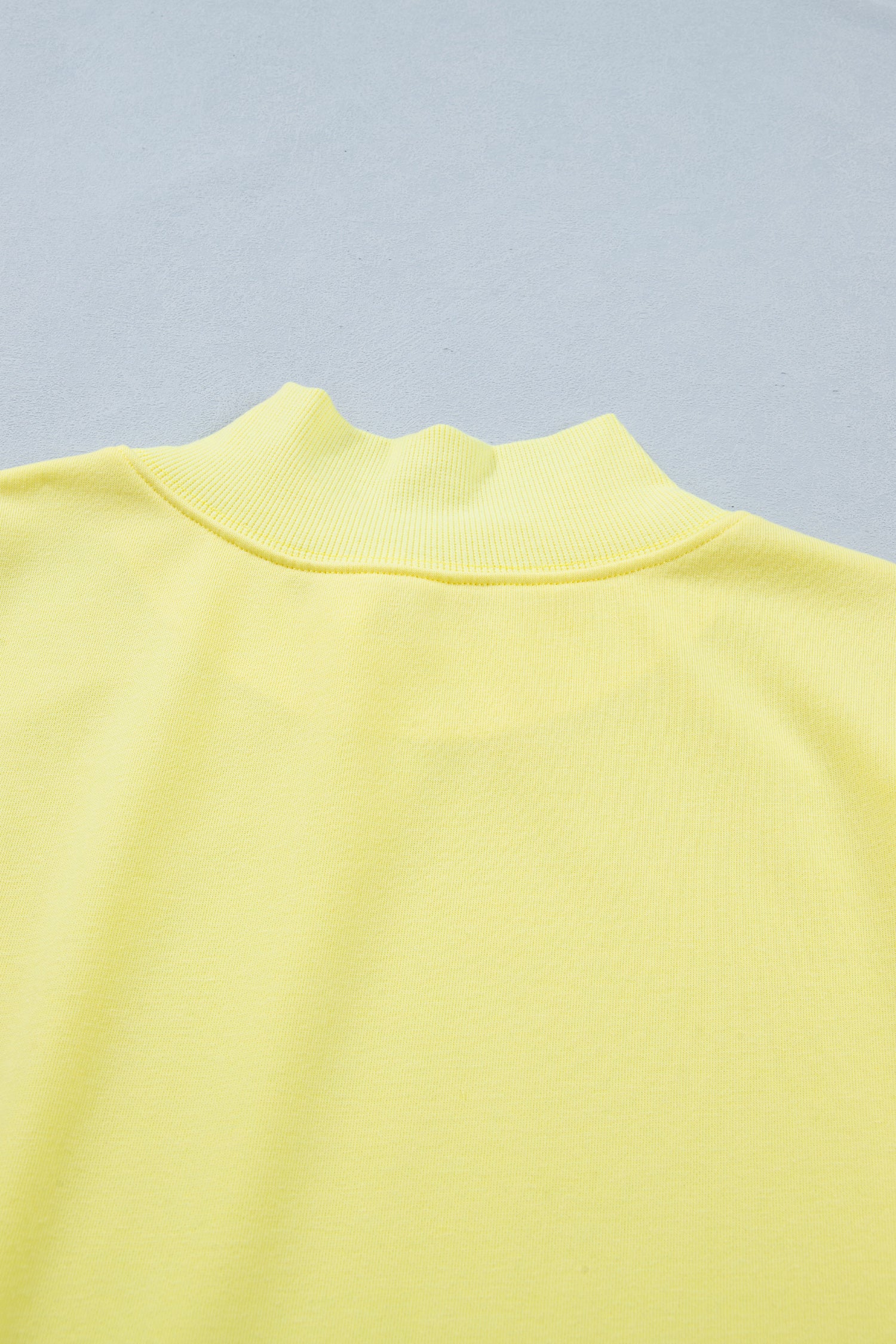 Yellow Solid Color High Neck Cap Sleeve Loose Top