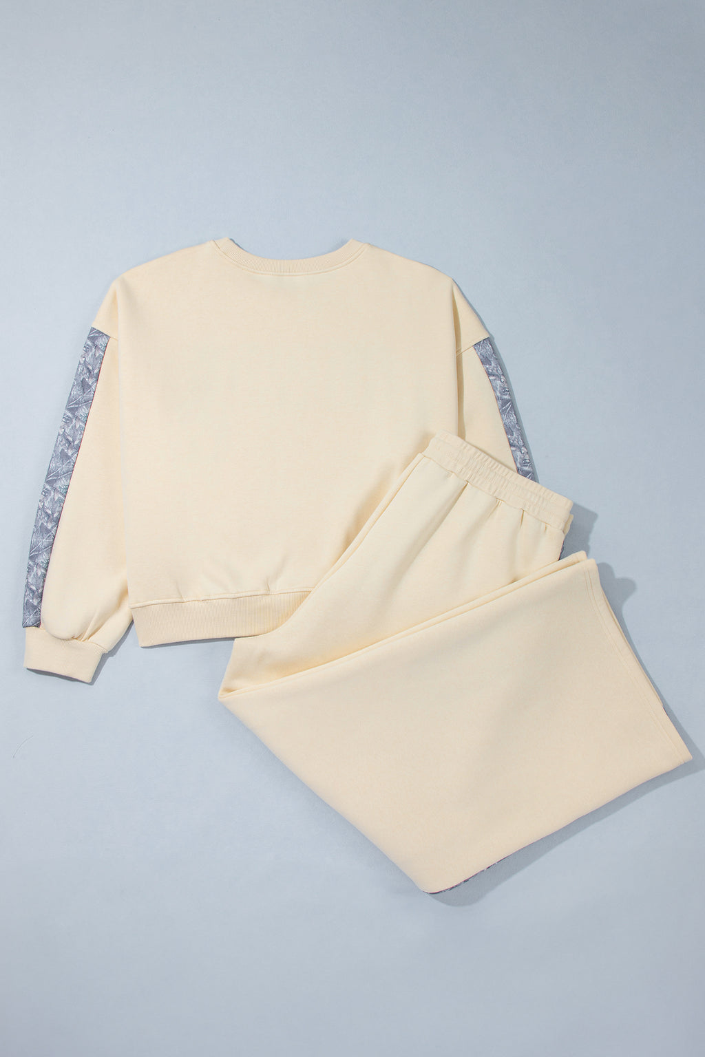 Parchment HOWDY Letter Print Colorblock Side Stripe Long Sleeve Plus Size Set