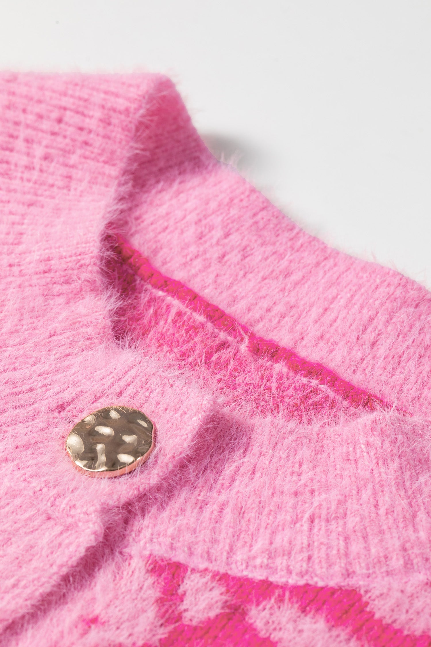 Pink Leopard Print Knit Sleeveless Regular Wash Sweater Vest
