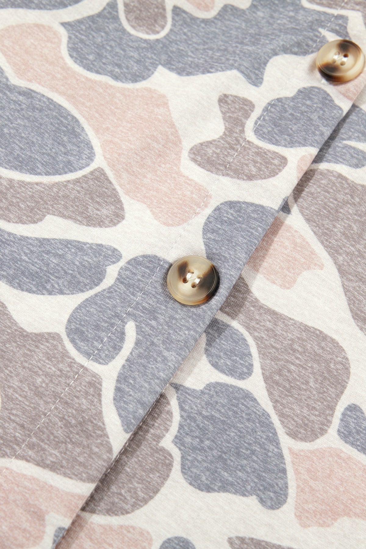 Multicolour Casual Camouflage Button Down Tunic Shacket