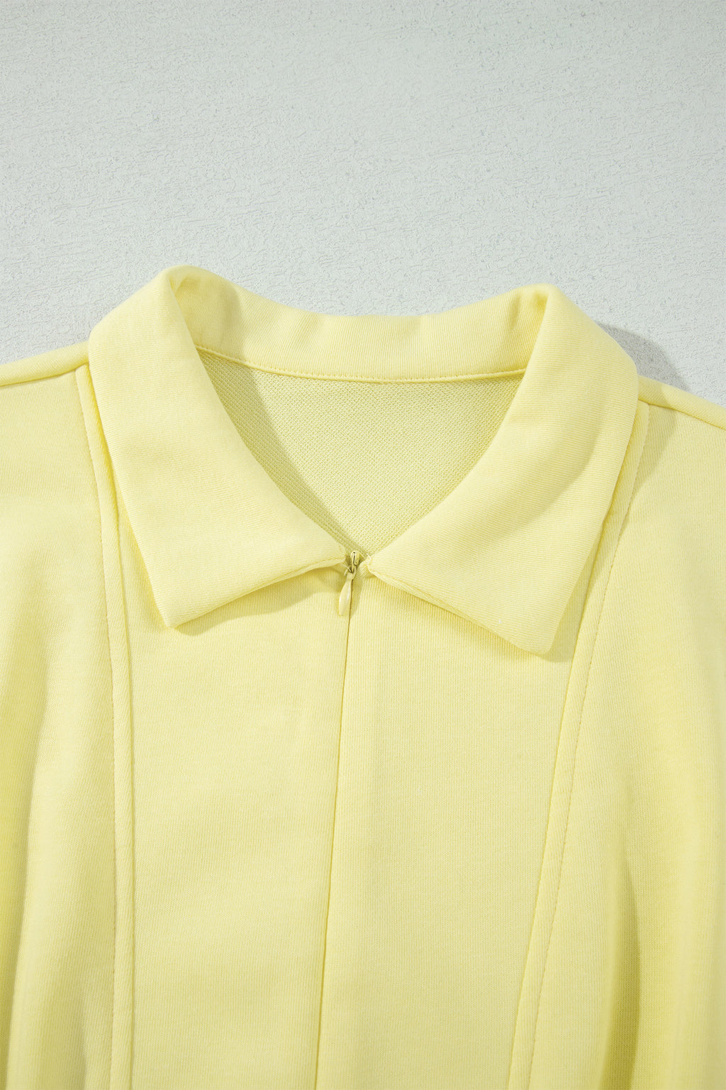 Yellow Cream Half Zip Polo Tee Elastic Waist Romper