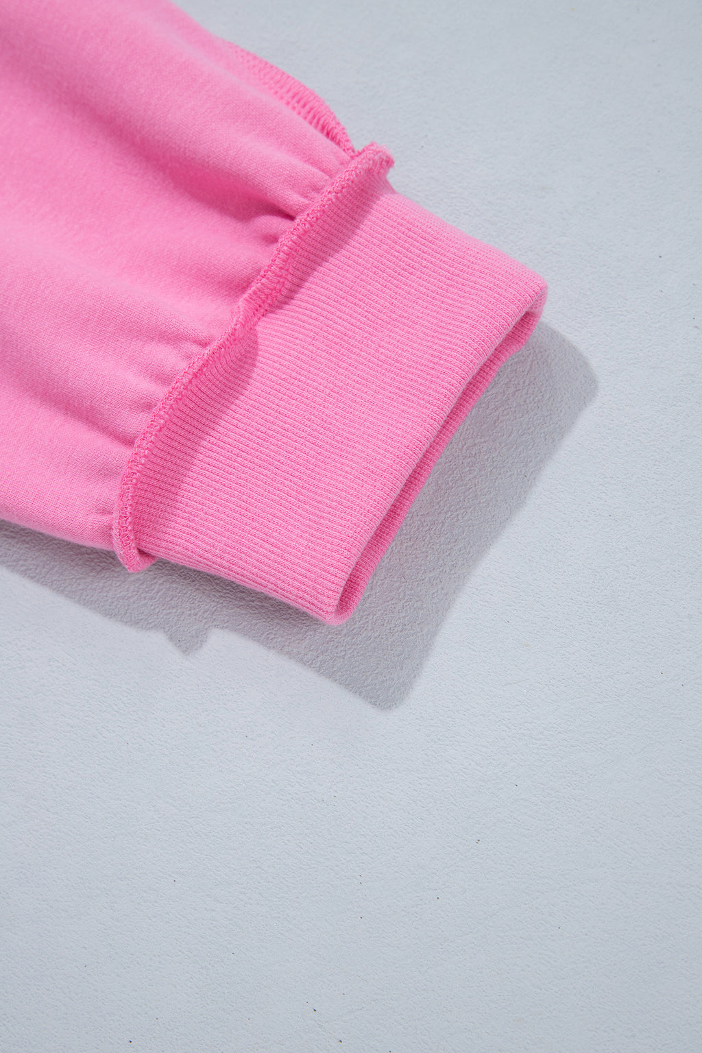 Bright Pink Exposed Seam Detail Reversible Double Wear Plus Size Sweatshirt