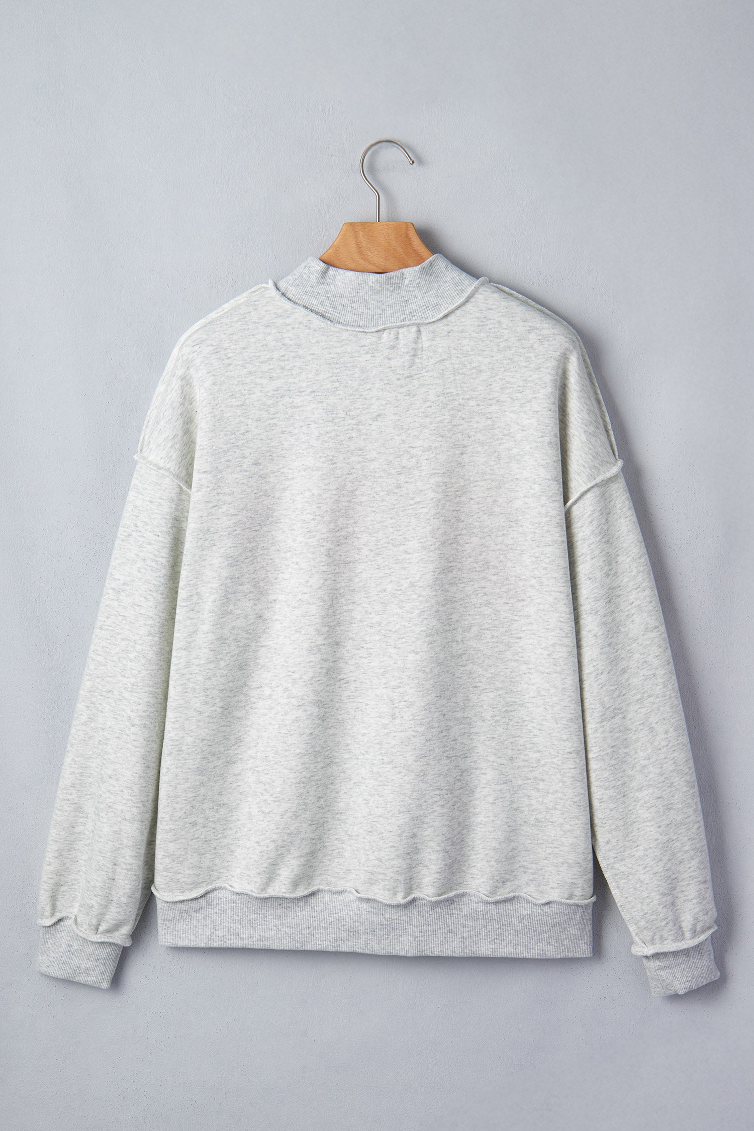Light Grey TN TENNESSEE Double Printed Reversible Mock Neck Sweatshirt