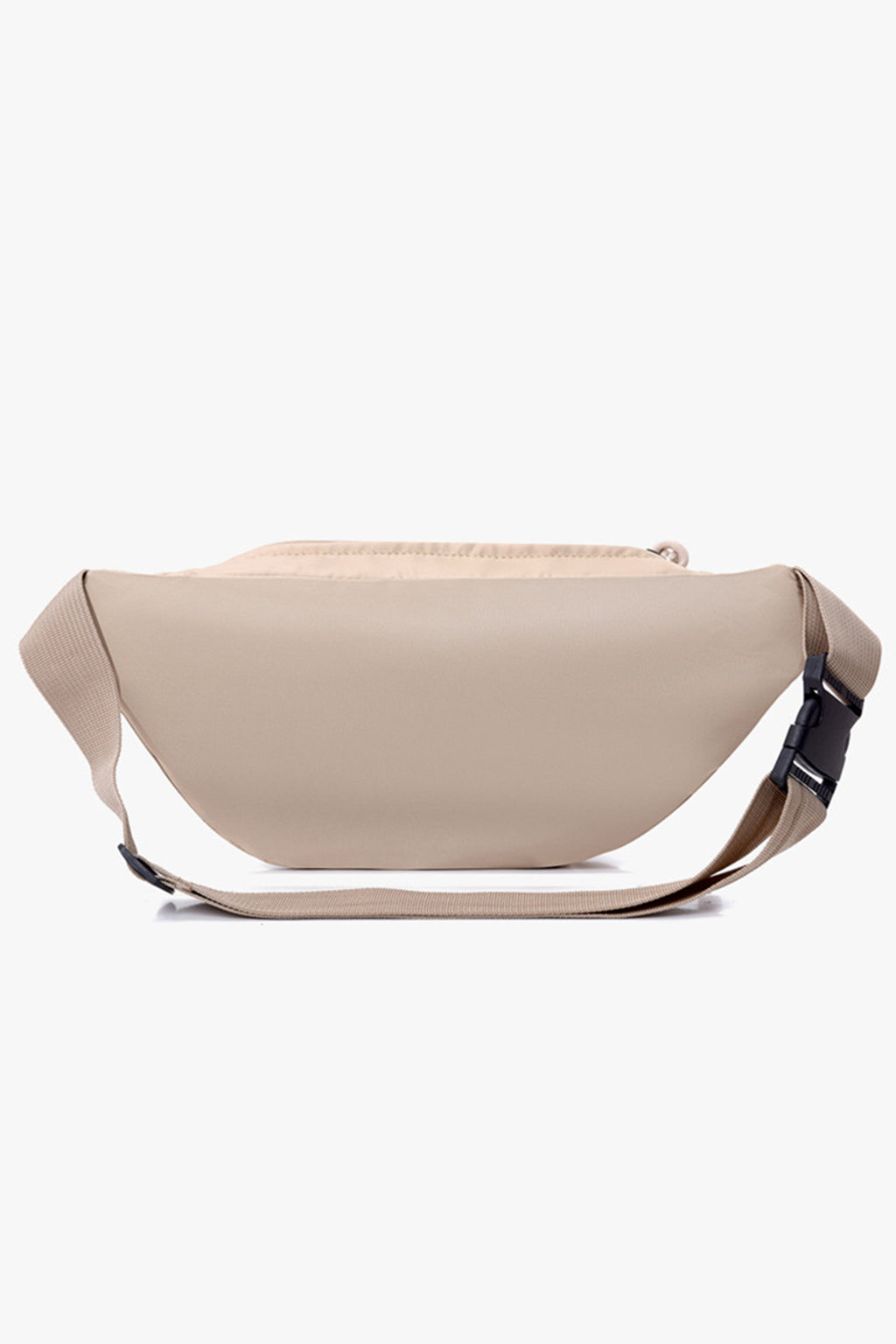 Gray Solid Color Braided Pull-tab Zip Crossbody Bag
