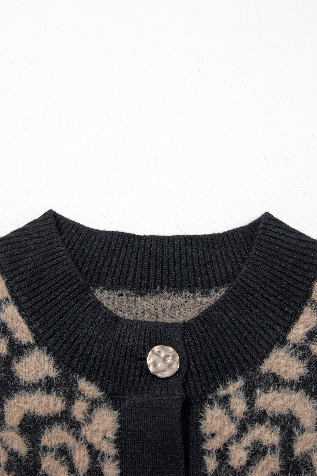 Pink Leopard Print Knit Sleeveless Regular Wash Sweater Vest