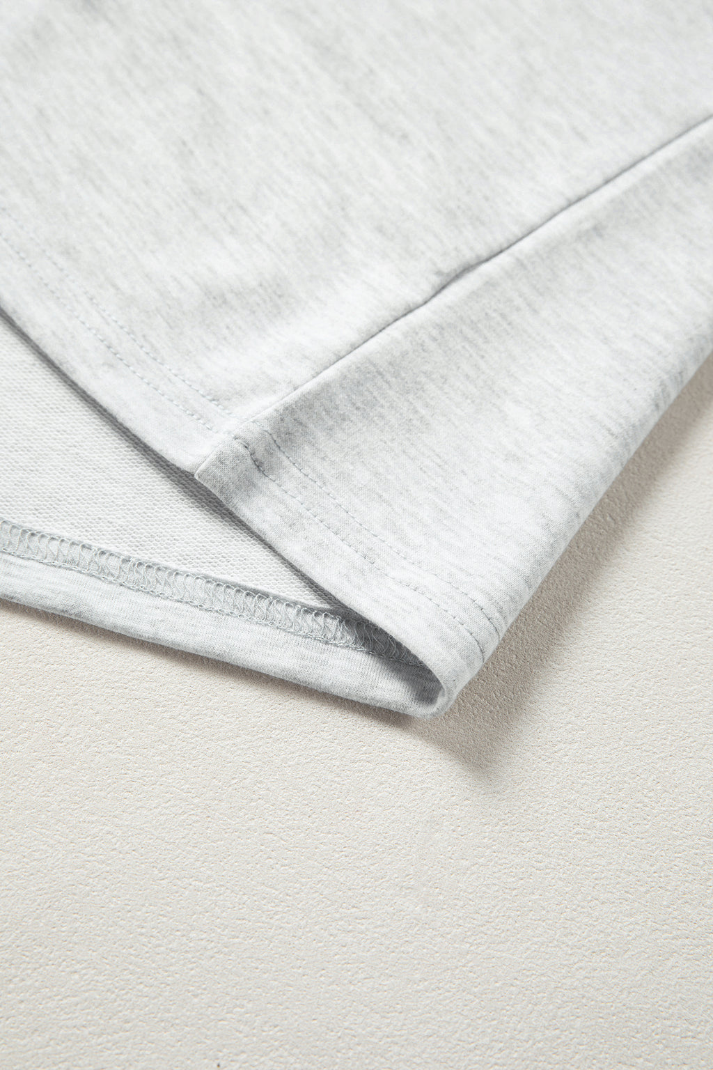 Light Grey Mixed Print Raglan Sleeve Patchwork Exposed Seam Pullover Top