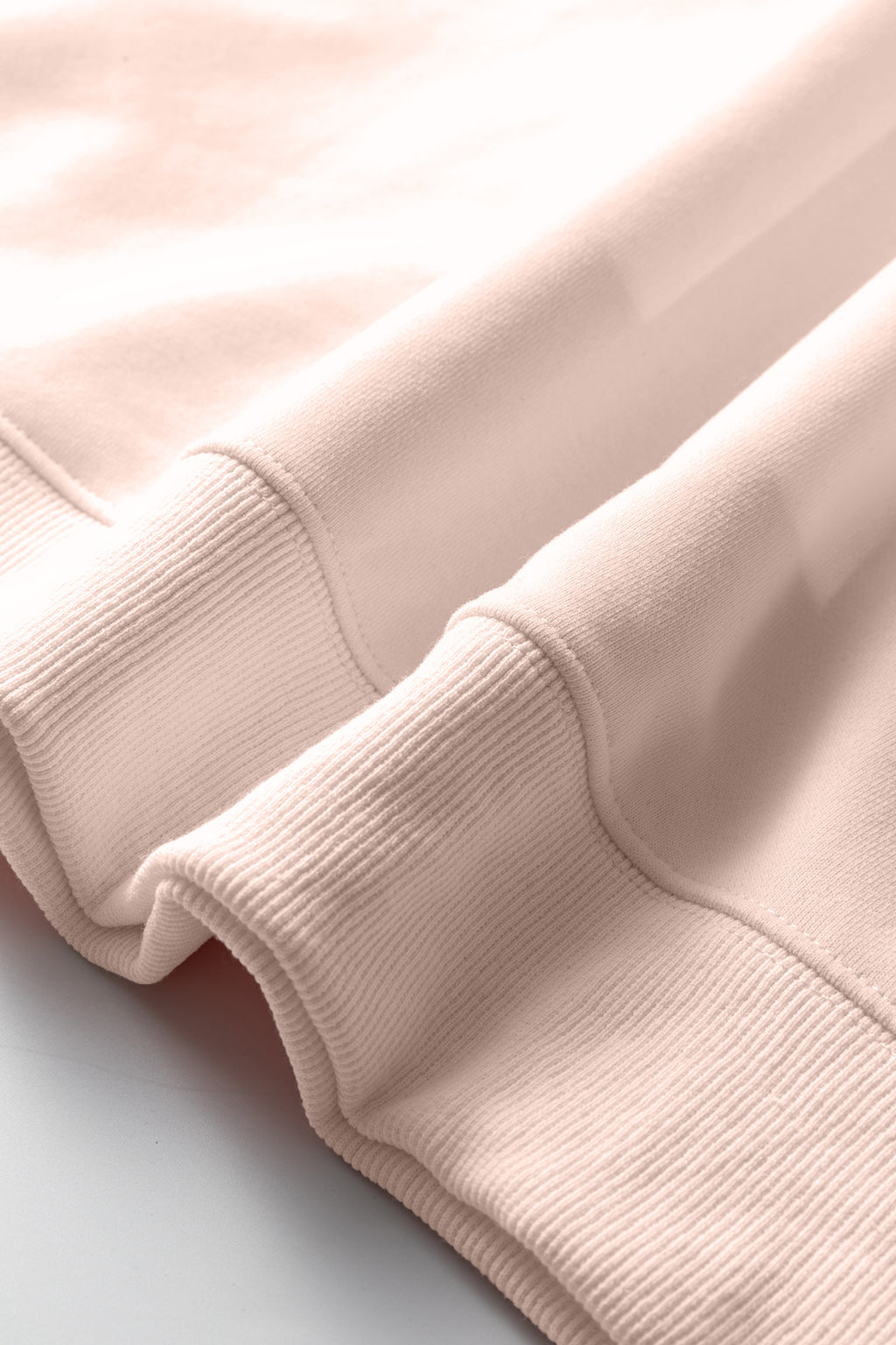 Light Pink Oversize Blessed Embroidered Mock Neck Sweatshirt