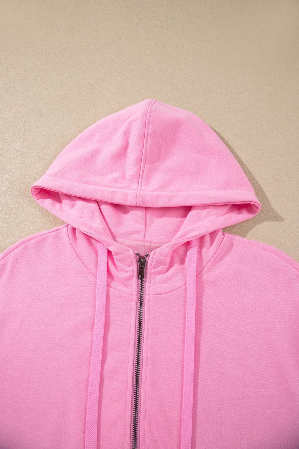 Sachet Pink Zip-up One Piece Long Sleeve Hoodie