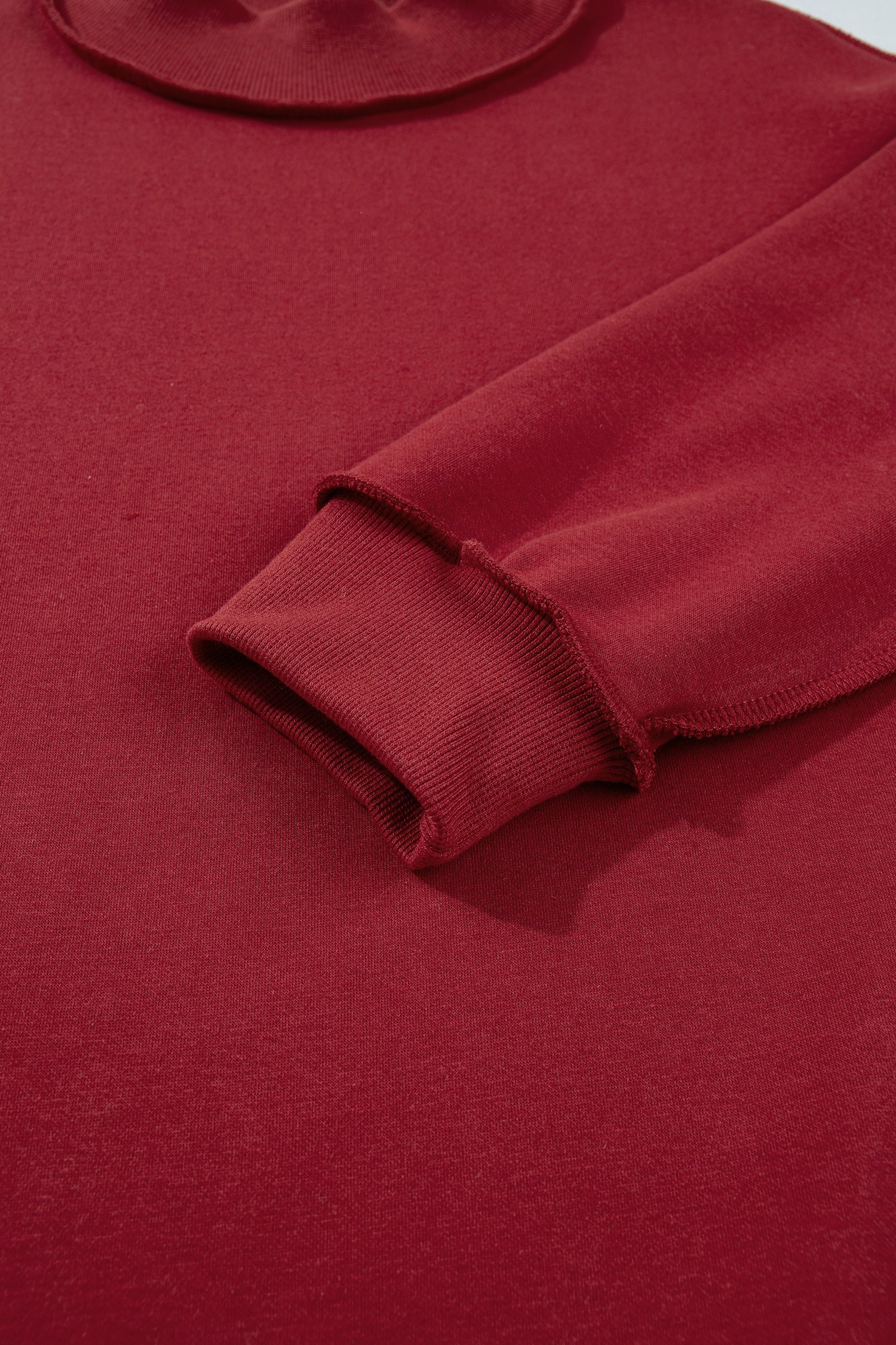 Carrot Oversize Drop Shoulder Reversible Mock Neck Sweatshirt
