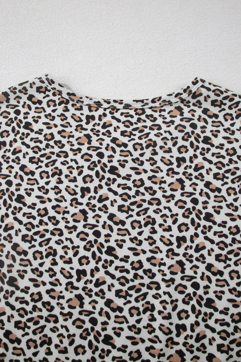 White Leopard High-Low Loose Tee Ankle Length Pants Set