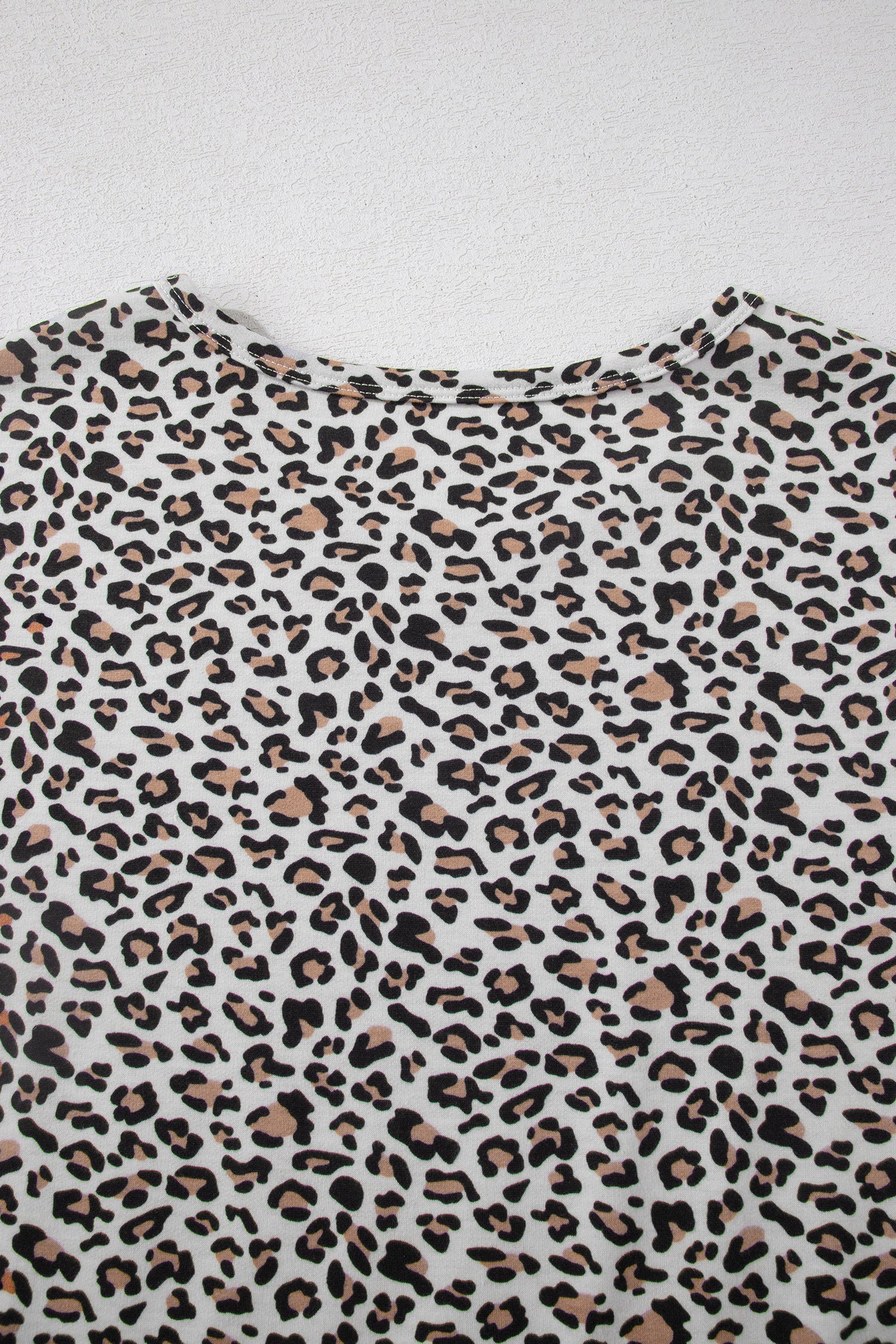 White Leopard High-Low Loose Tee Ankle Length Pants Set