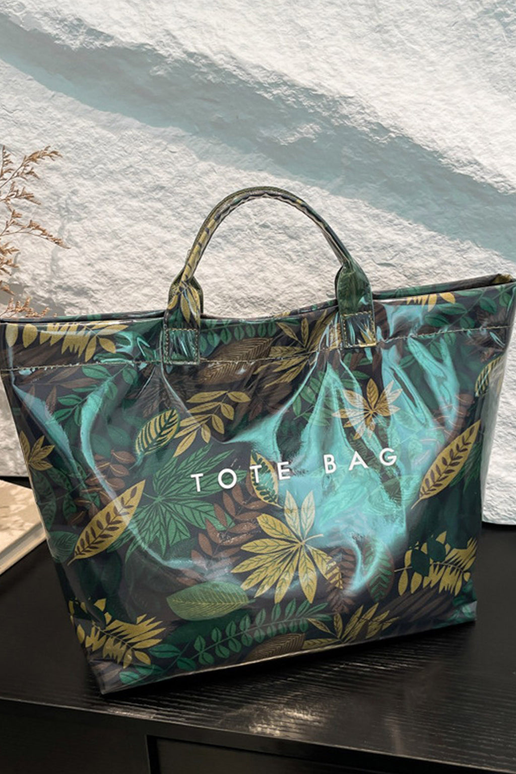 Fiery Red Leopard Print Travel Tote Bag