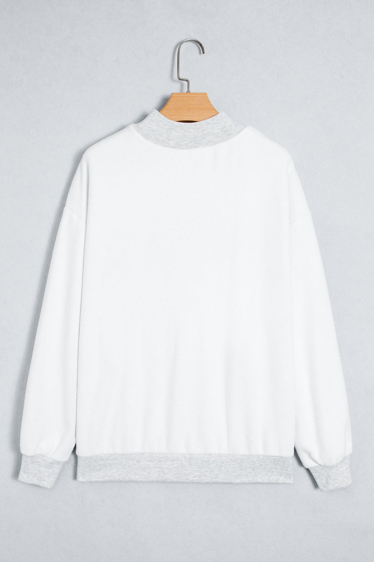Light Grey High Neck GAMEDAY/ FOOTBALL Double Side Printed Reversible Sweatshirt