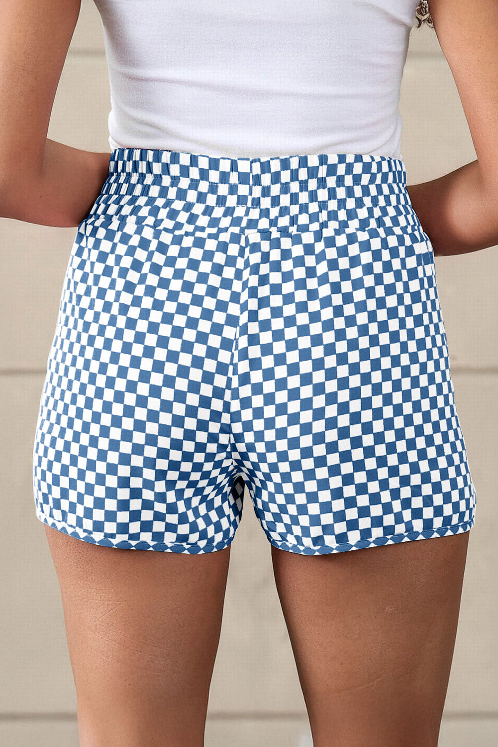 White Leopard High Waisted Athletic Shorts