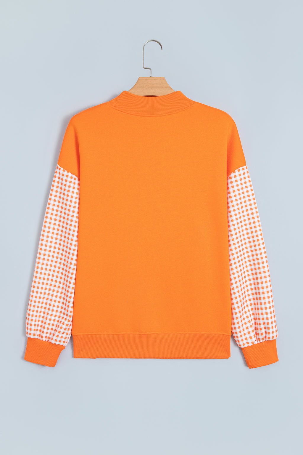 Evergreen Gingham Plaid Oversized Pullover Sweatshirt