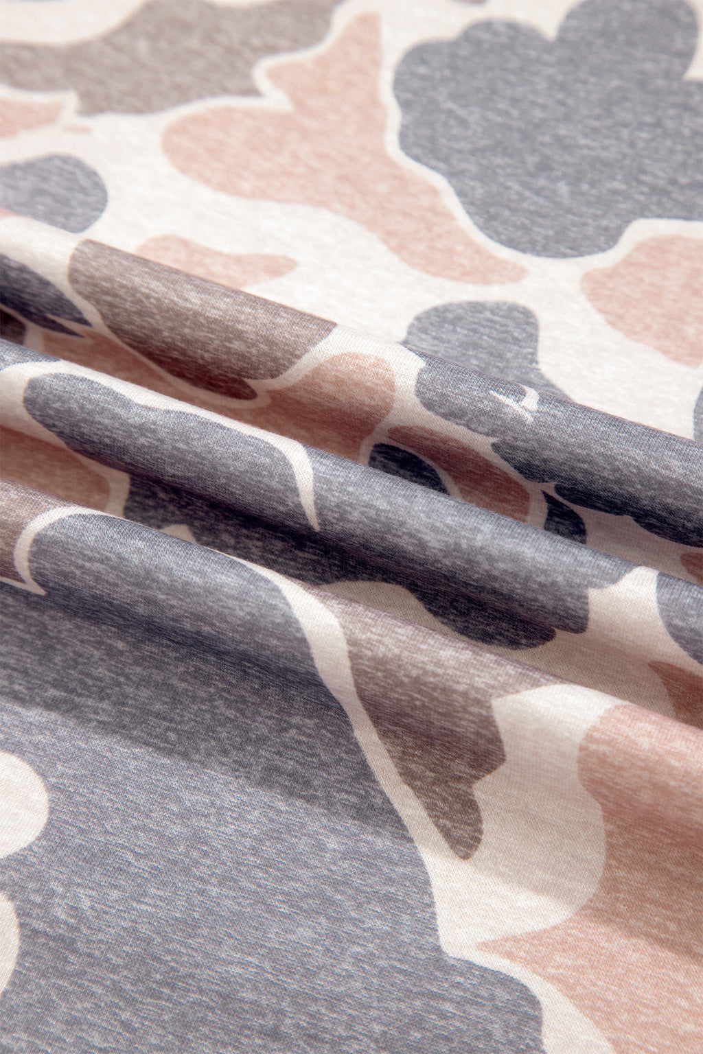 Multicolour Camouflage Print Long Sleeve Top Loose 2pcs Pants Set