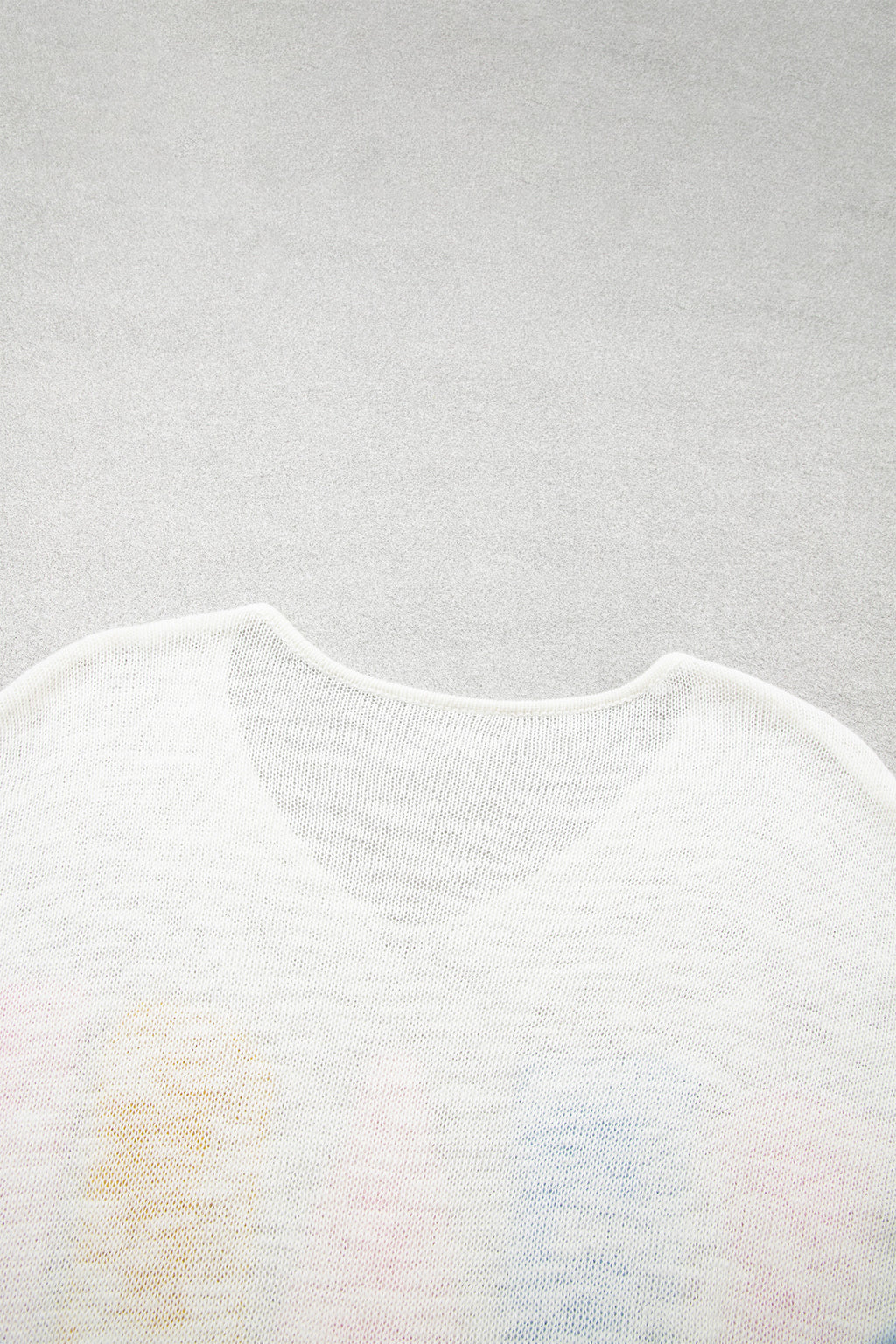White V Neck Lightweight Knit BEACH SIDE Shift Tunic Sweater