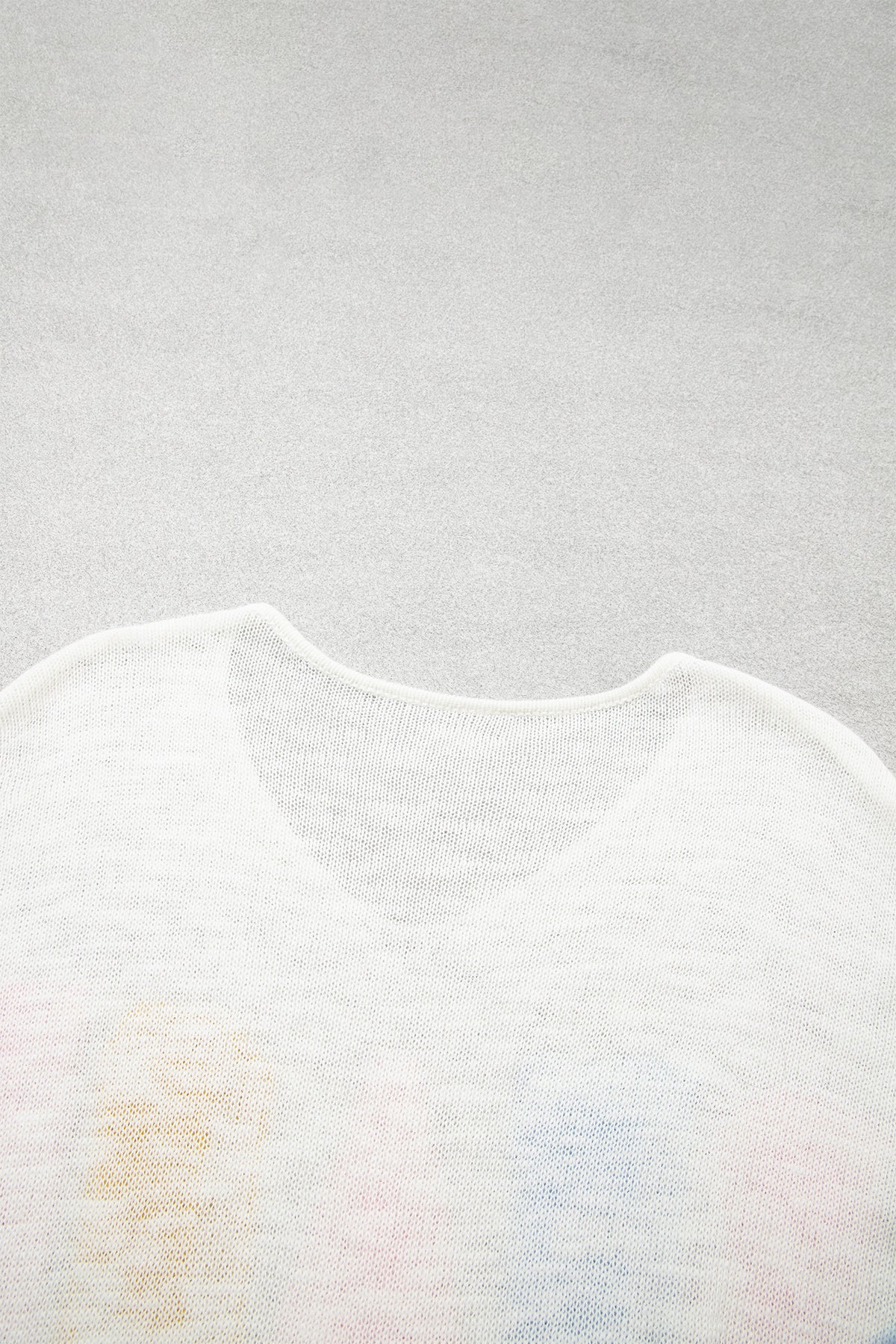 White V Neck Lightweight Knit BEACH SIDE Shift Tunic Sweater