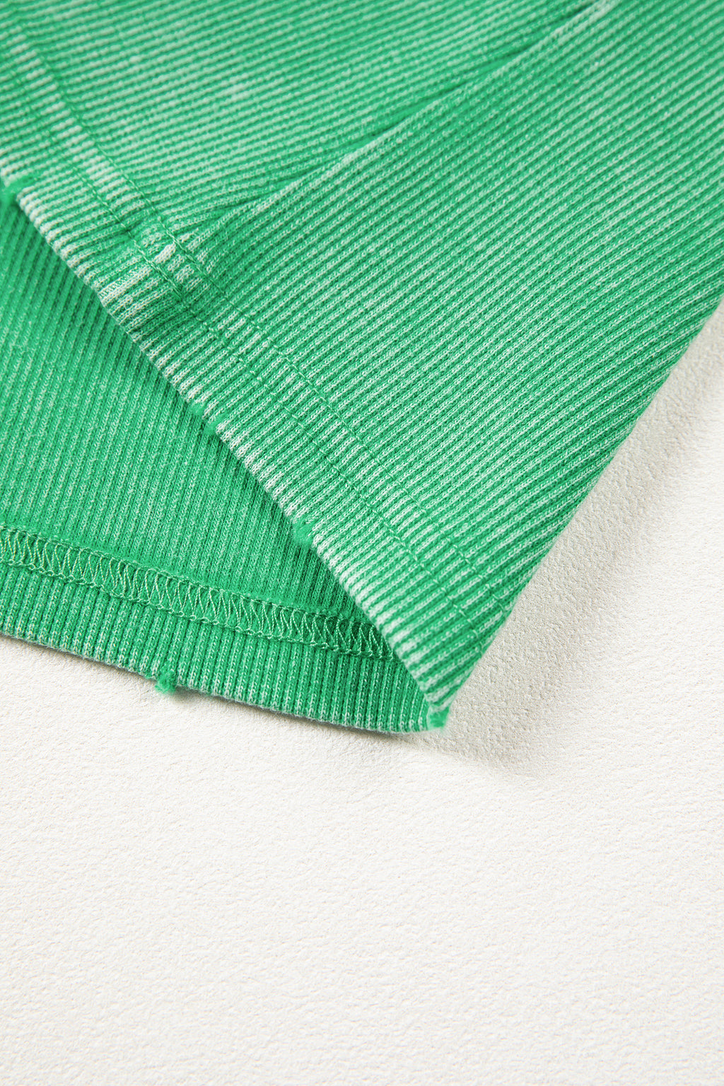 Bright Green Vintage Distressed Ribbed Mineral Wash Tank Top