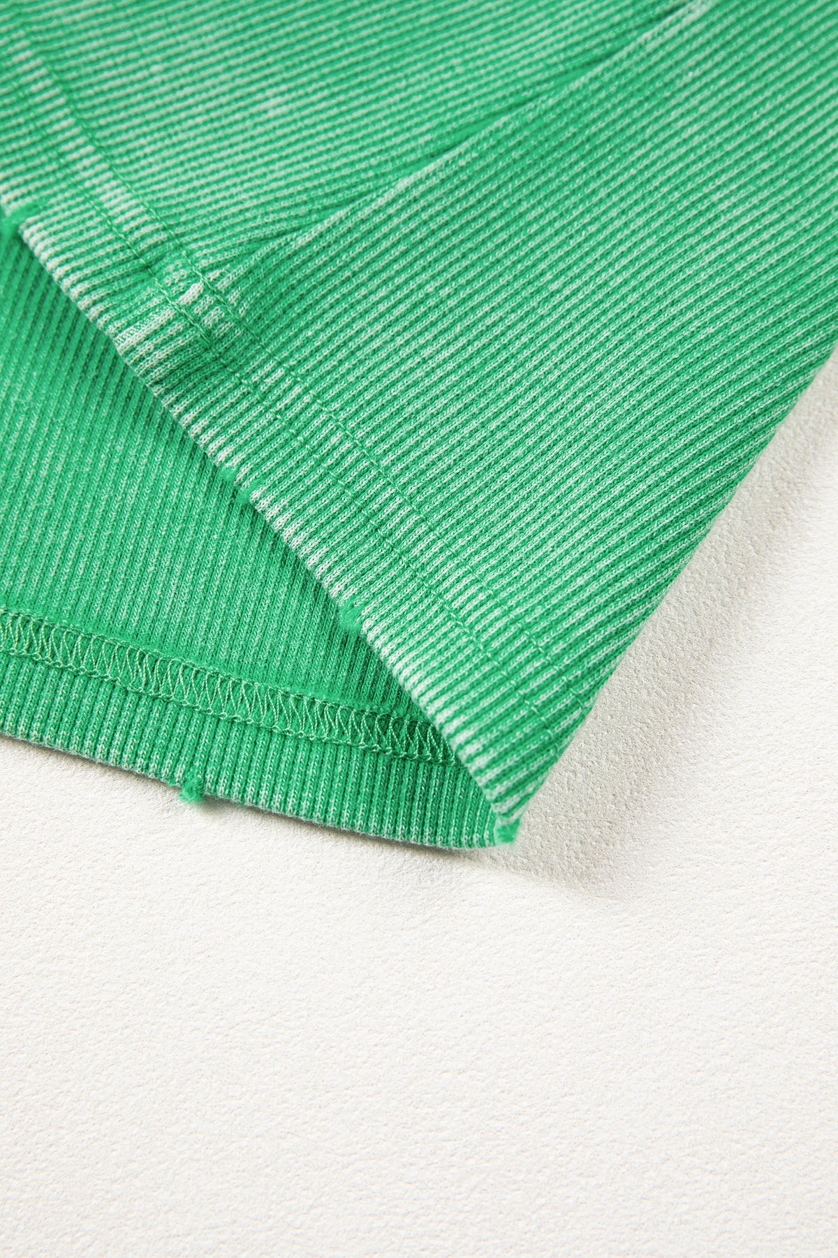 Bright Green Vintage Distressed Ribbed Mineral Wash Tank Top