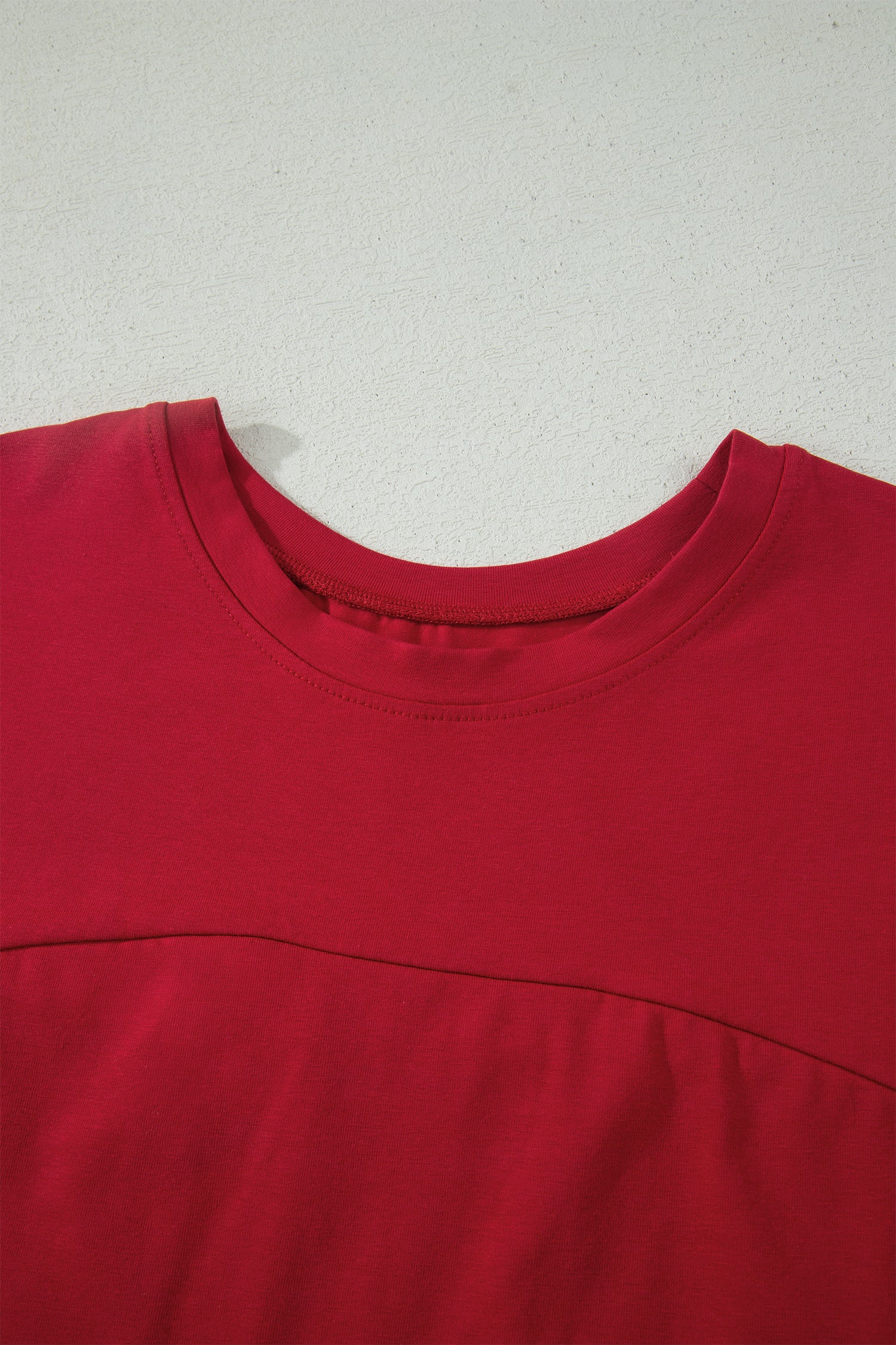 Racing Red Solid Color Cropped Tank Top and Jogger Pants Set