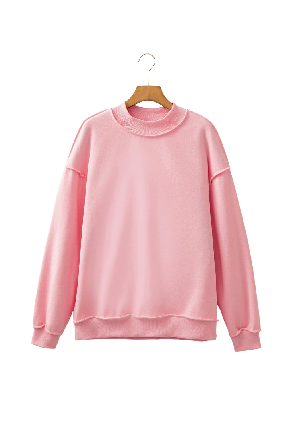Carrot Oversize Drop Shoulder Reversible Mock Neck Sweatshirt
