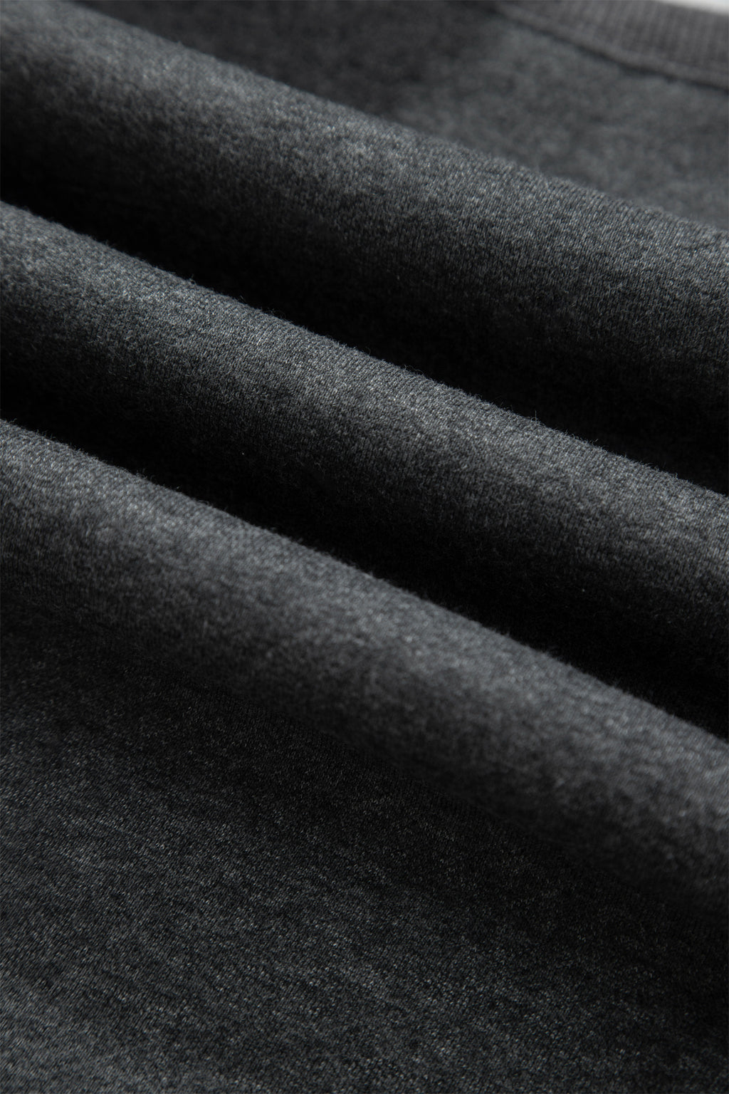 Carbon Grey Solid Colorblock Jogger Pants Set