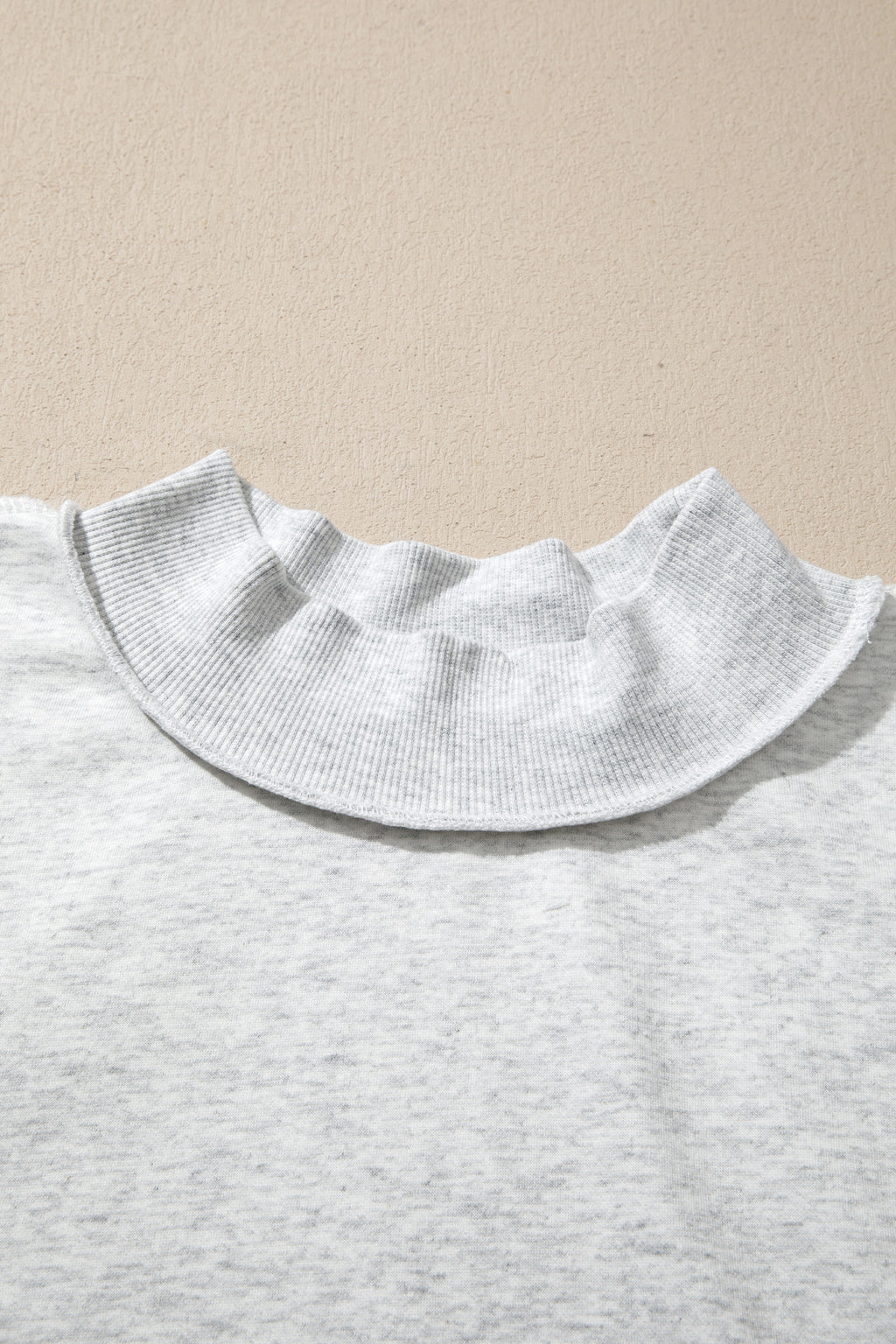 Light Grey Exposed Seam Detail Reversible Double Wear Plus Size Sweatshirt