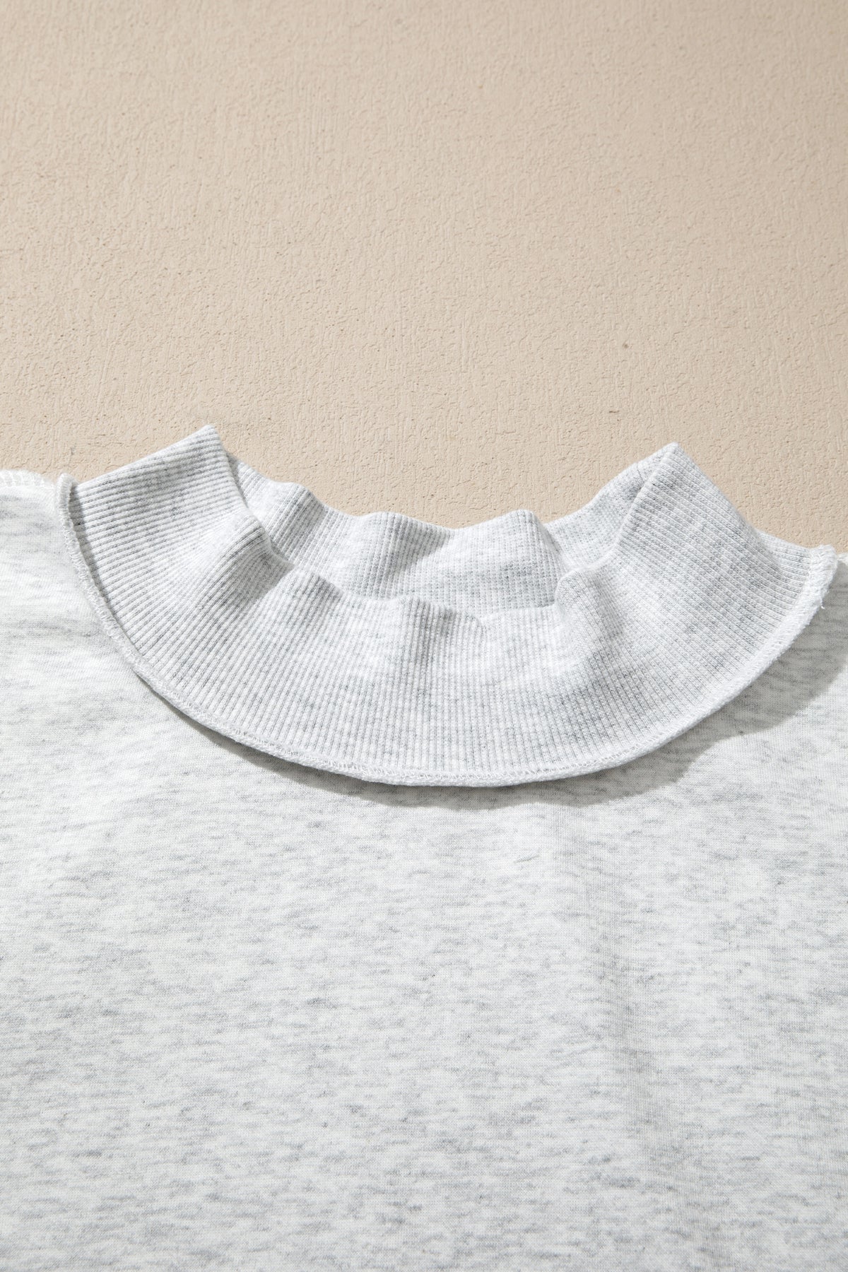 Light Grey Exposed Seam Detail Reversible Double Wear Plus Size Sweatshirt